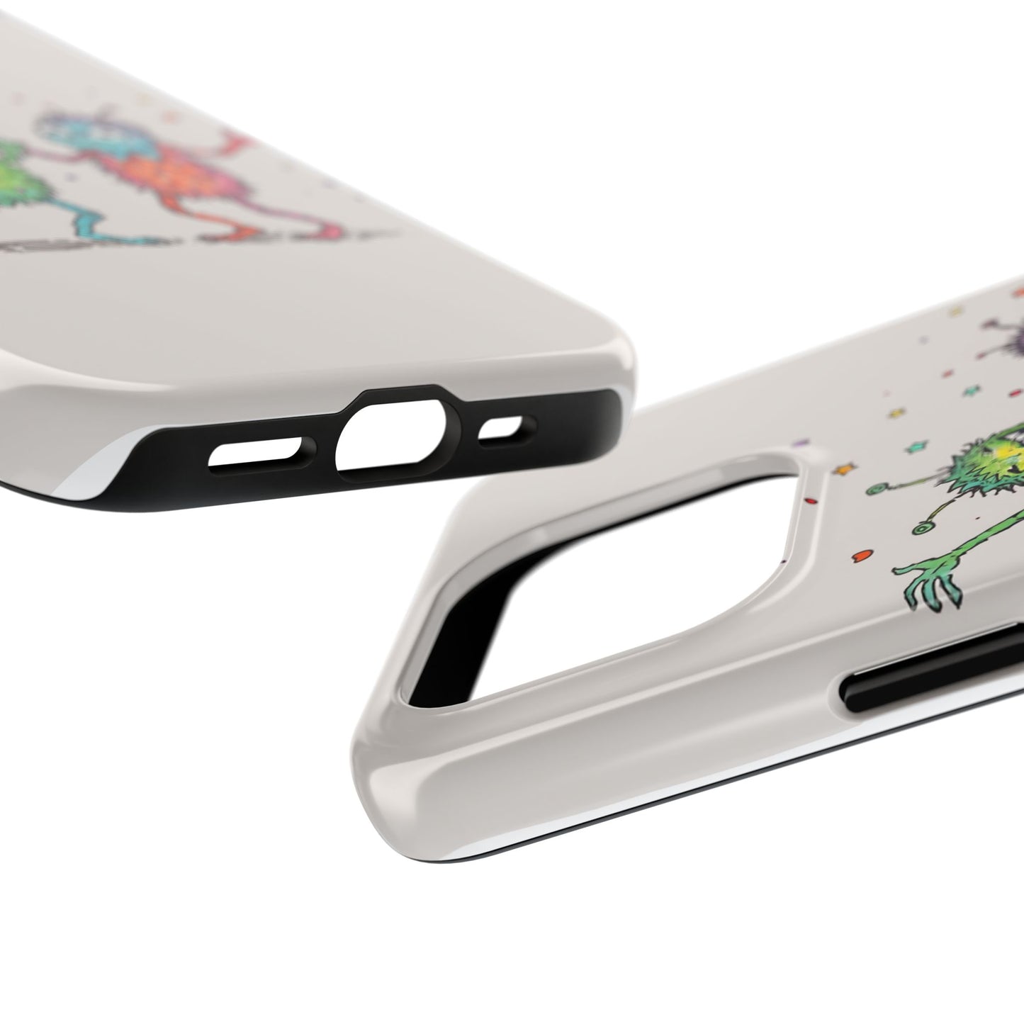 Colorful Monster Tough Phone Case - Fun and Playful Design