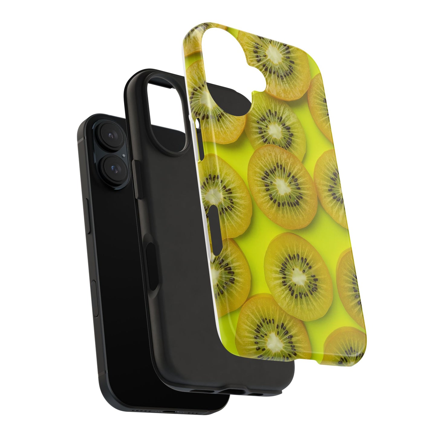 Vibrant Kiwi Tough Phone Case - Bright Yellow Design for Fruit Lovers