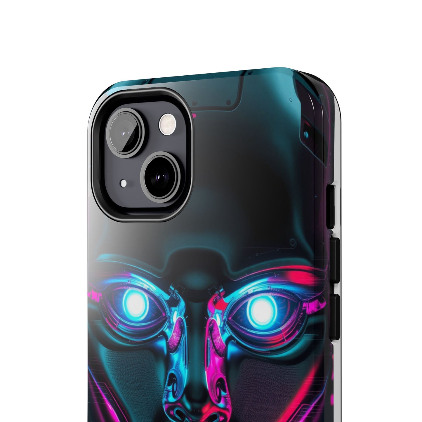 Futuristic Phone Case, Tough Phone Cover, Cyberpunk Style, Robot Design, Gift for Tech Lovers, Unique Phone Accessories