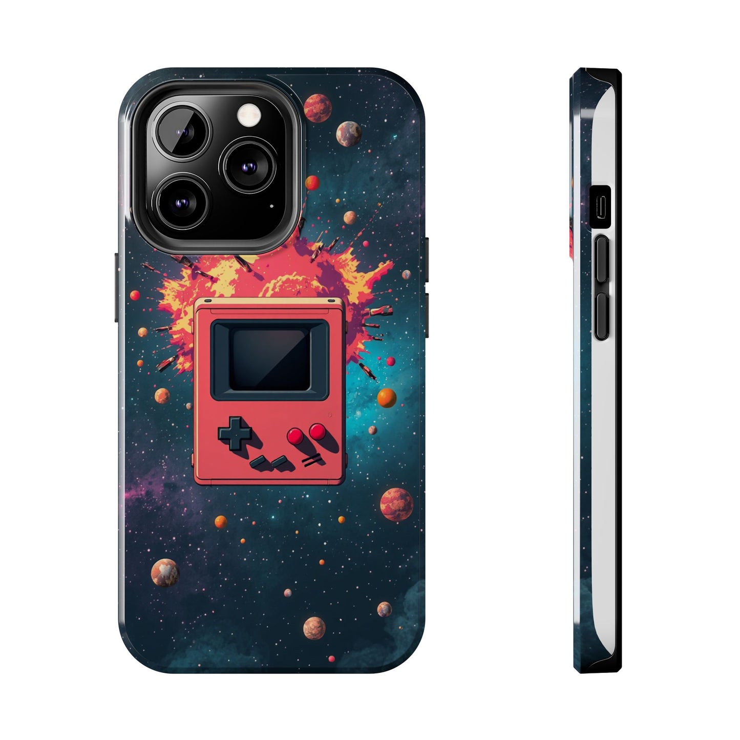 Retro Gaming Tough Phone Case - Space Adventure Design