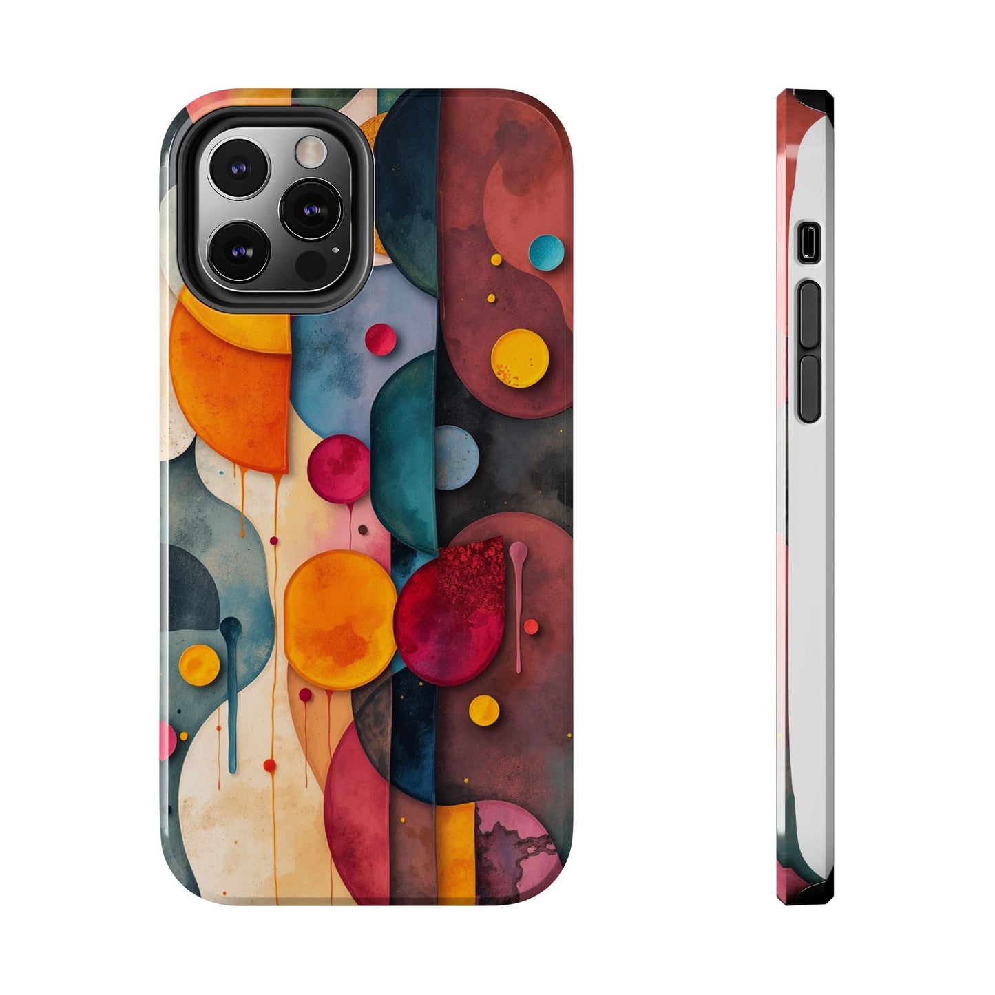 Artistic Tough Phone Cases - Colorful Abstract Design for Trendy Protection - for iPhone