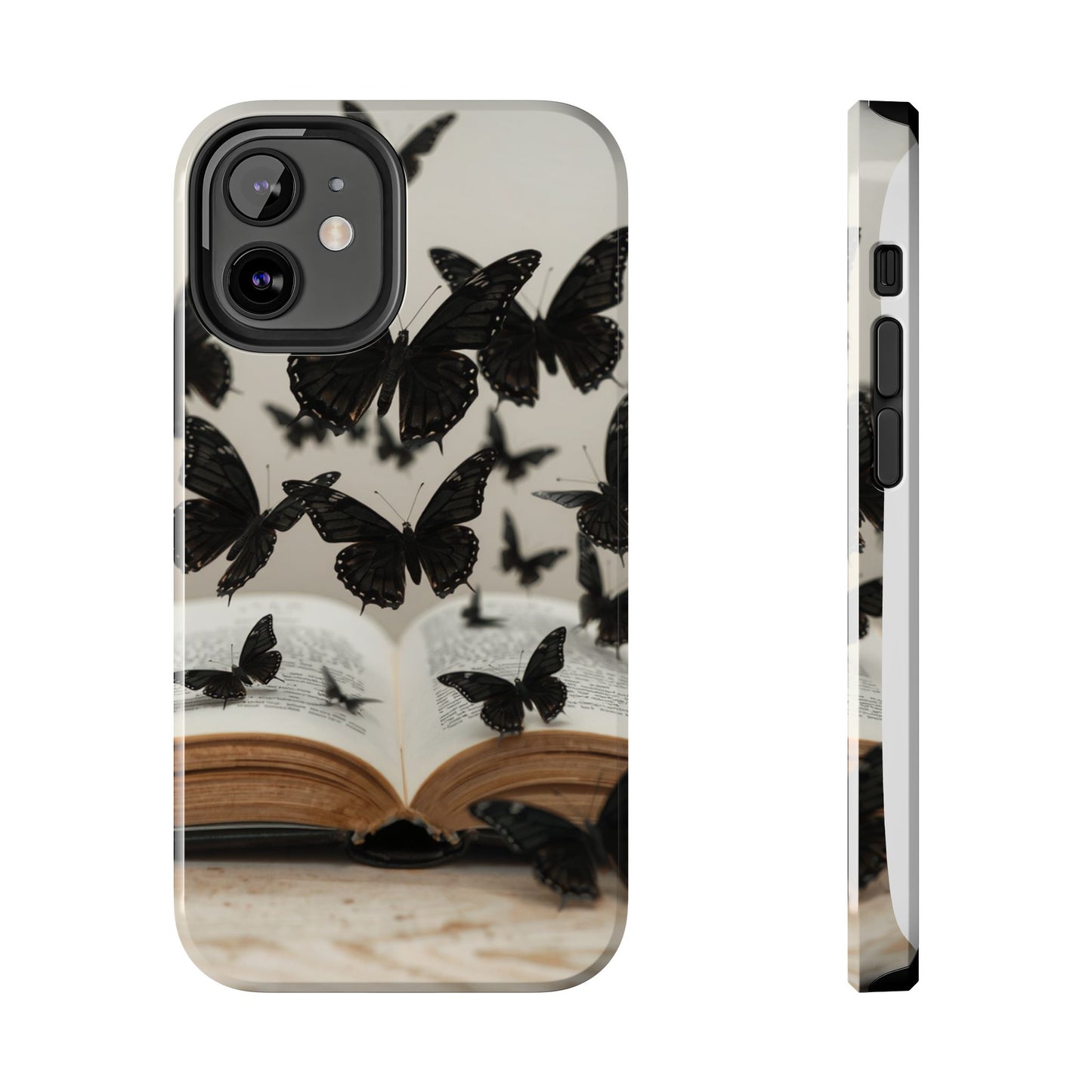 Butterfly Magic Tough Phone Case - Literary Design for Book Lovers