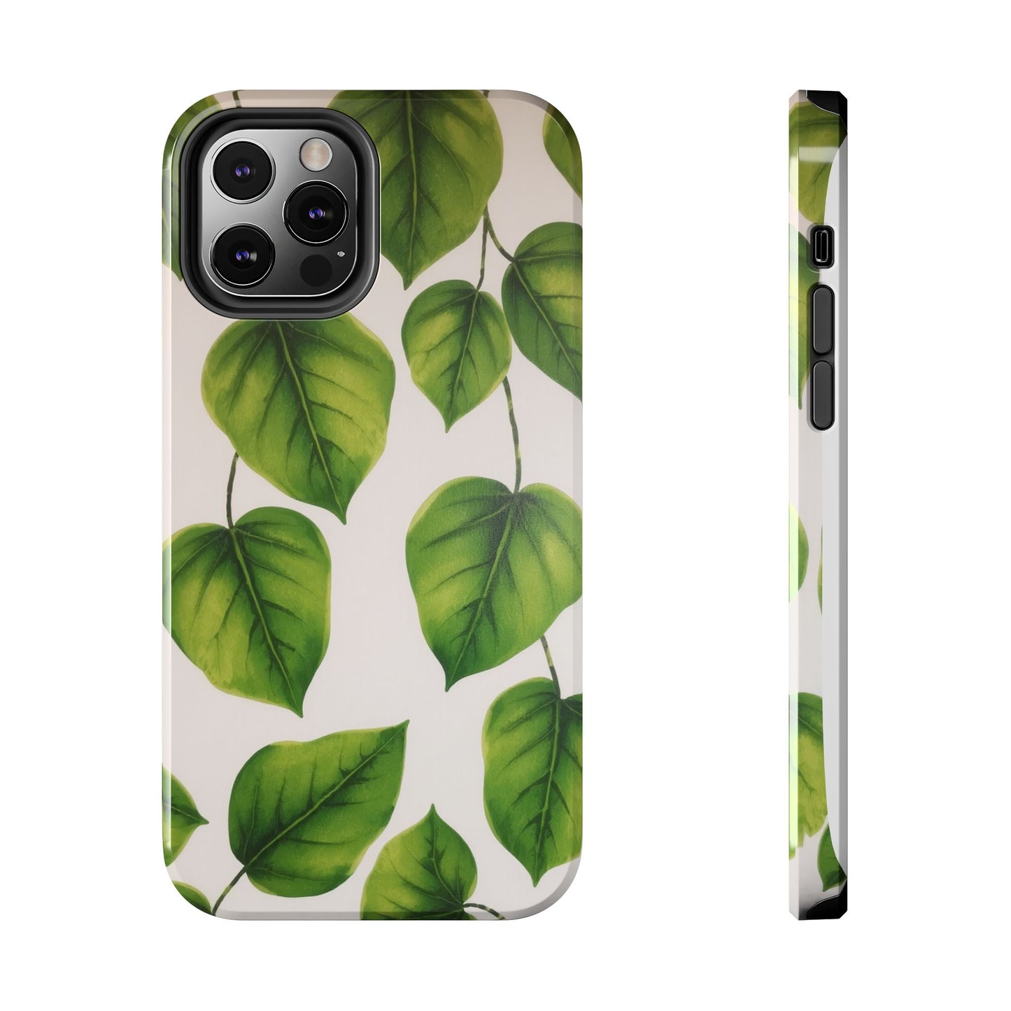 Tough Phone Cases with Green Leaf Design | Eco-Friendly Protection for Nature Lovers