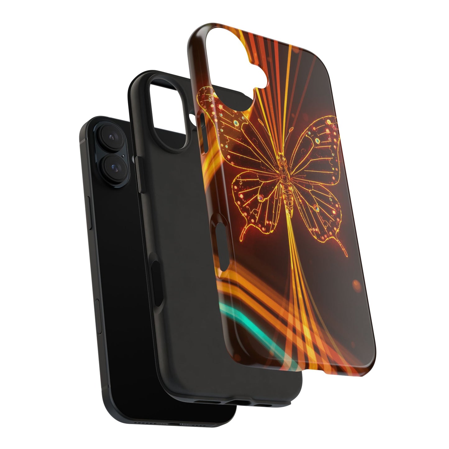 Elegant Butterfly Tough Phone Case - Stylish Protection for Nature Lovers