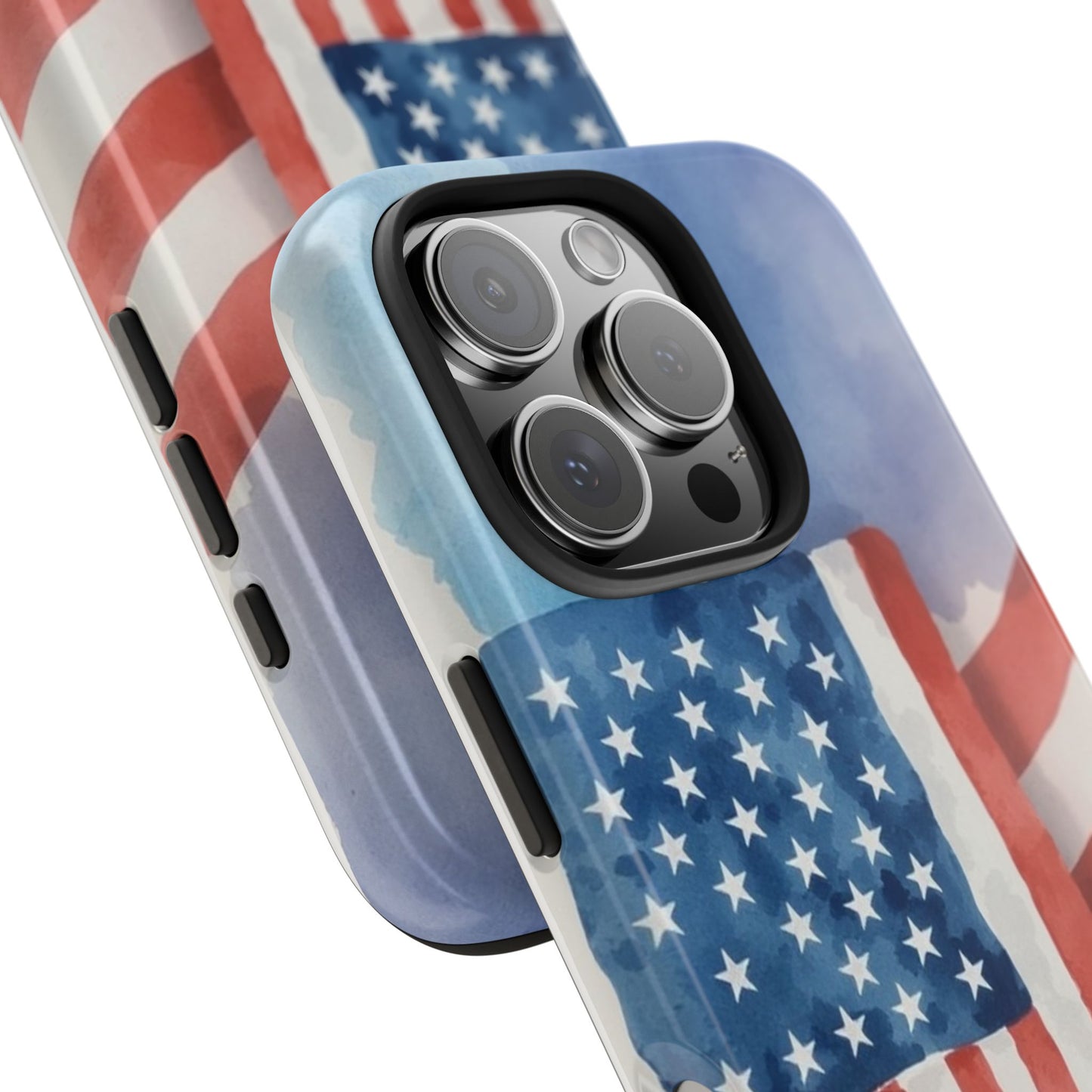 Abstract Watercolor American Flag Design - Tough Phone Case - for iPhone