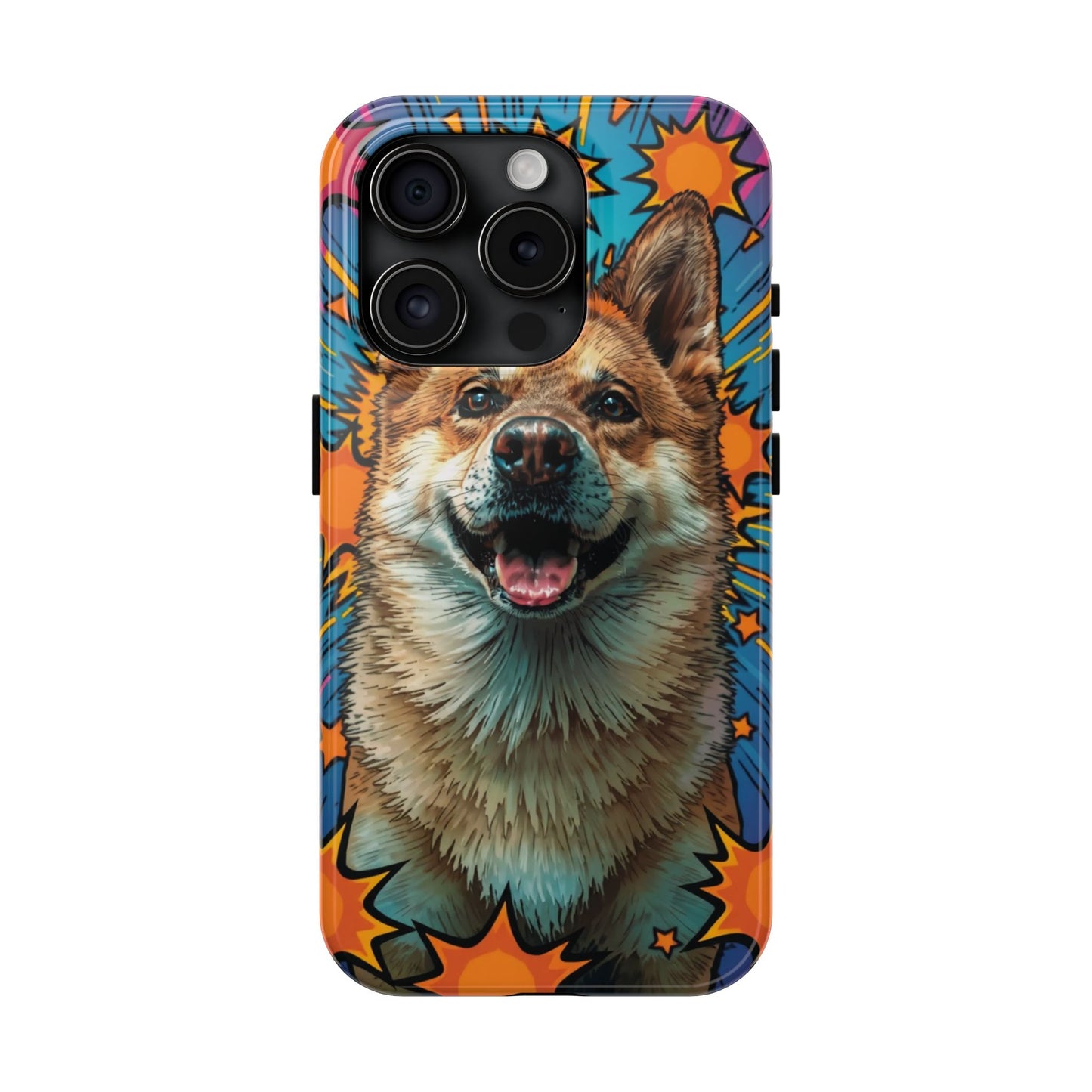Vibrant Corgi Tough Phone Case - Fun Design for Pet Lovers