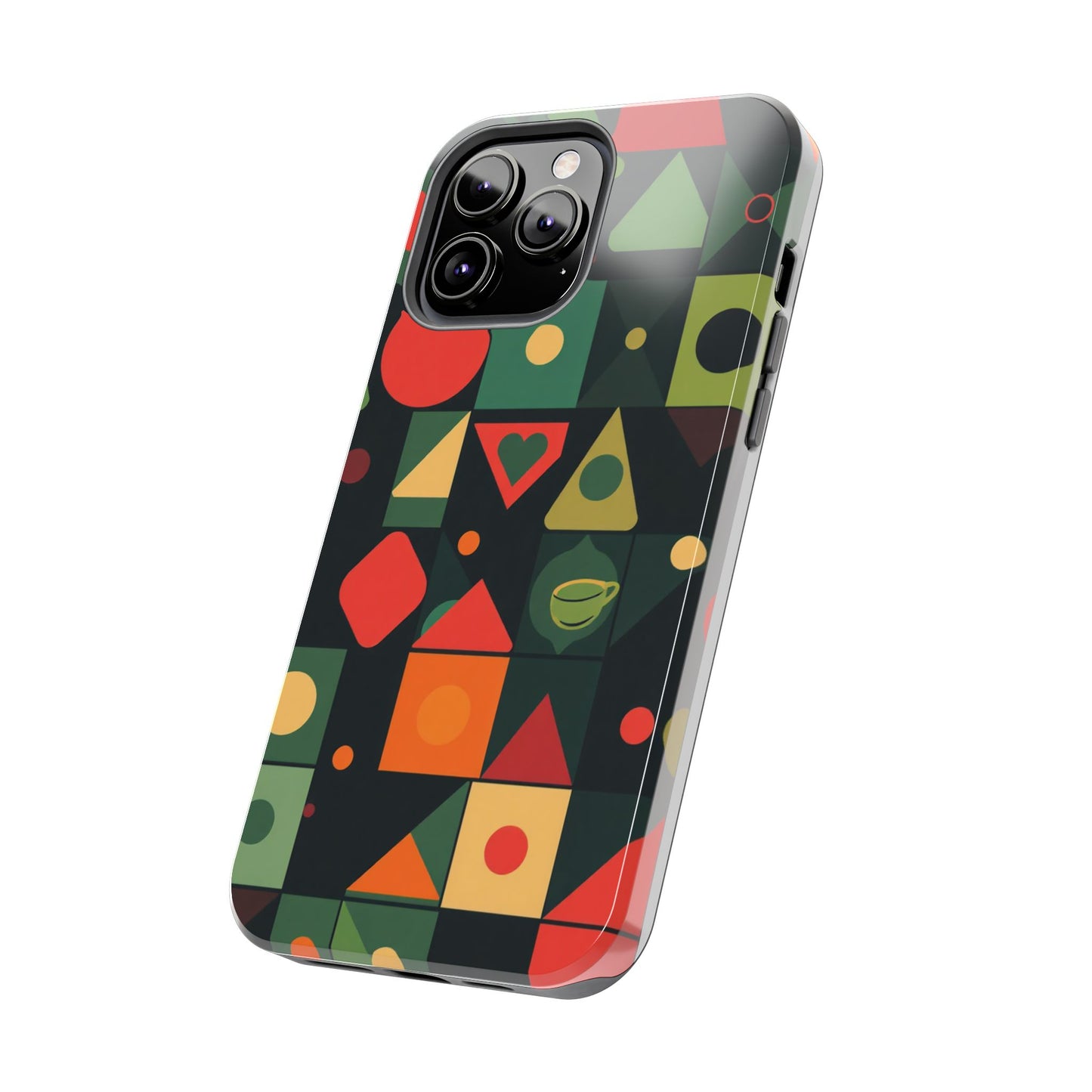 Vibrant Geometric Tough Phone Cases – Stylish Protection for Trendsetters - for iPhone