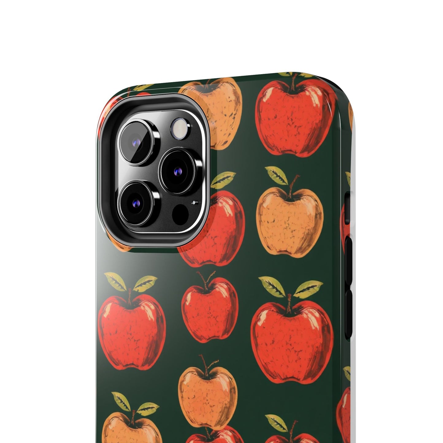 Apple Retro Pattern Tough Phone Case - Durable, Stylish, and Protective for Everyday Use - for iPhone