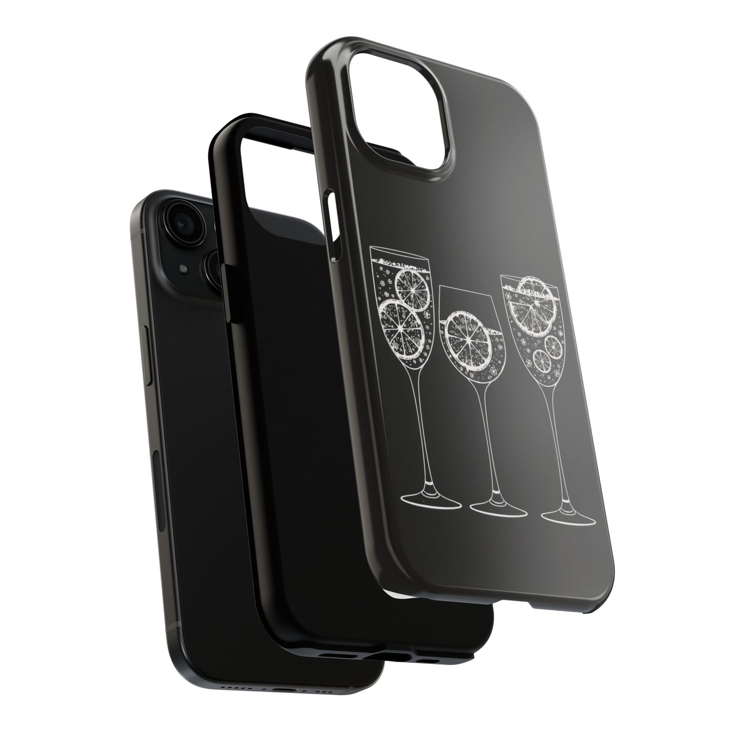 Stylish Tough Phone Cases with Citrus Glass Design, Protective Cases for Parties, Summer Events, and Everyday Use