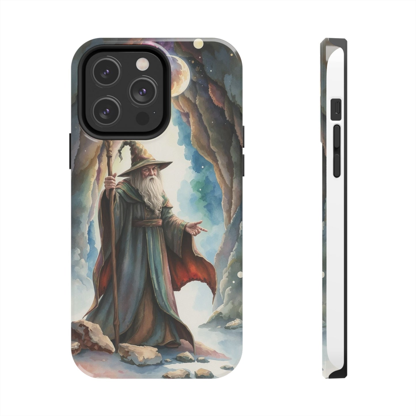 Magical Wizard Phone Case - Tough, Durable Phone Cover for Fantasy Lovers, Geek Gift, Unique Design, Celestial Phone Accessory