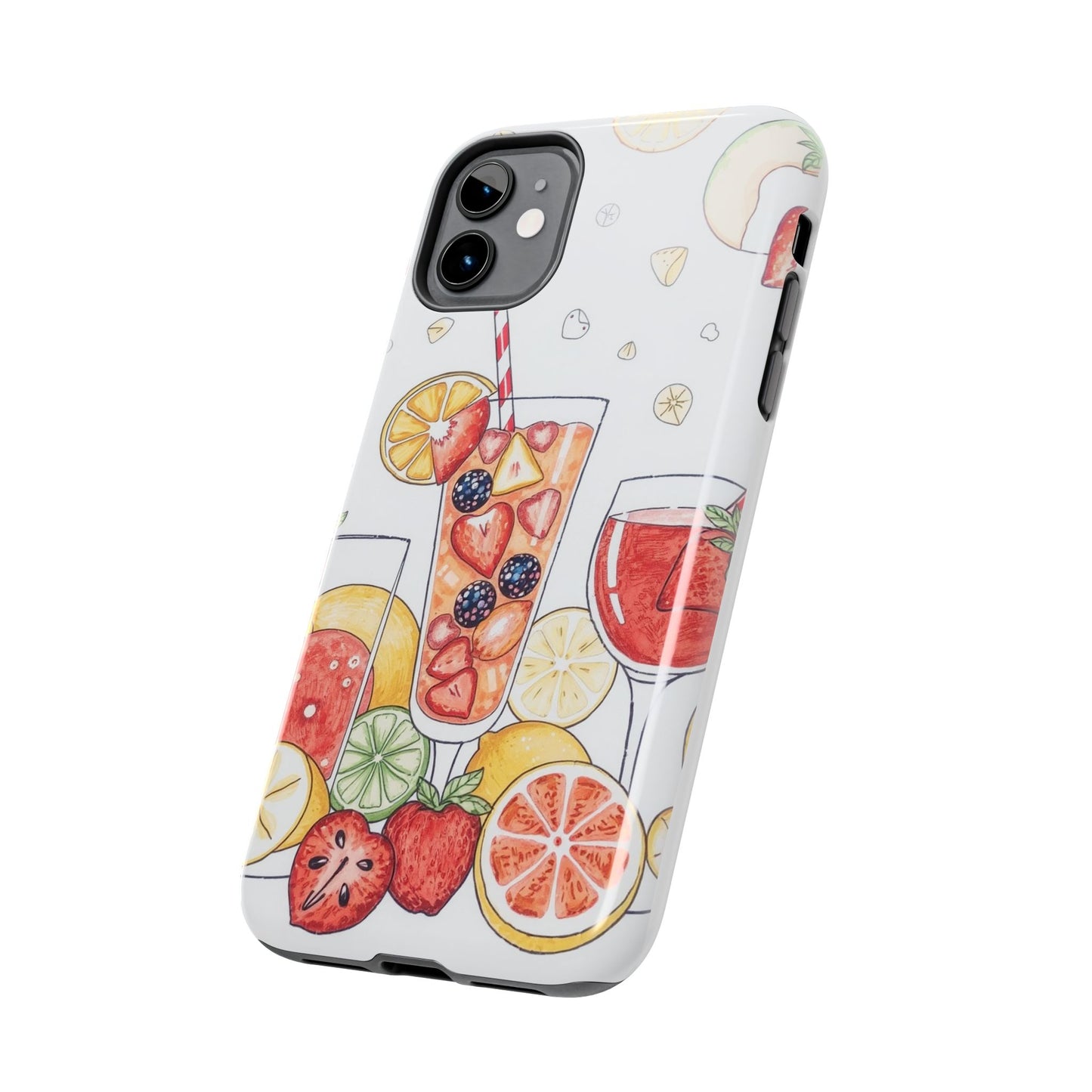 Colorful Fruit Cocktail Tough Phone Case - Perfect for Summer Vibes