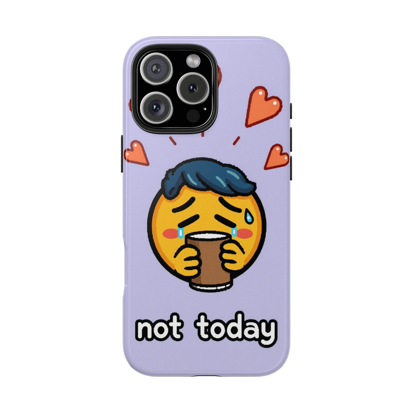 Cute Tough Phone Case - 'Not Today' Emoji Design