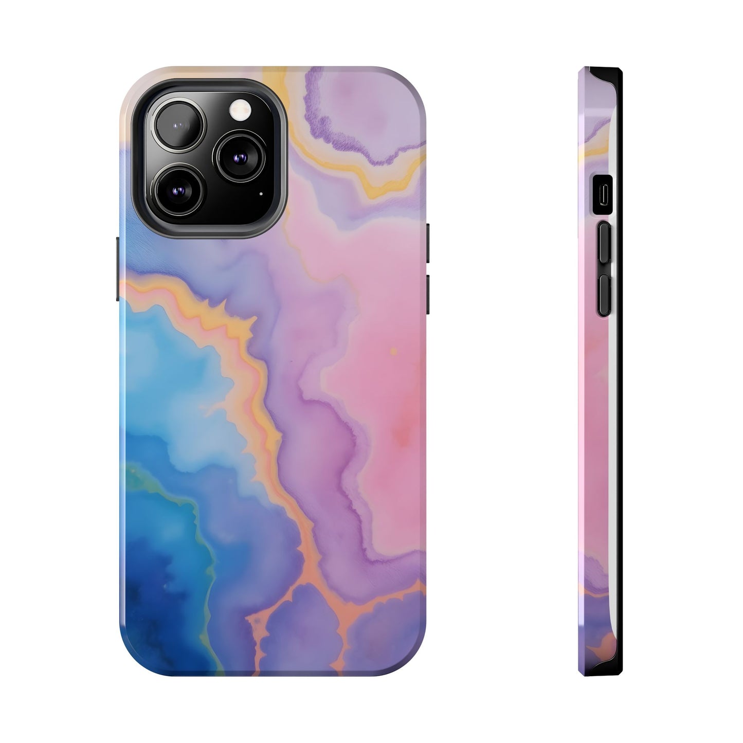 Watercolor Abstract Colors Tough Phone Case - Protective Cover for iPhone