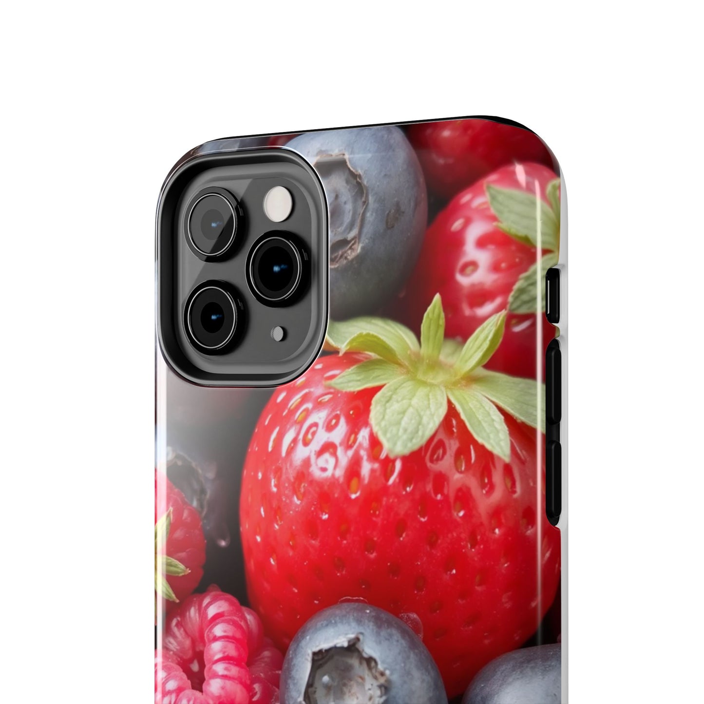 Fruit-Themed Tough Phone Case - Berry Burst Design