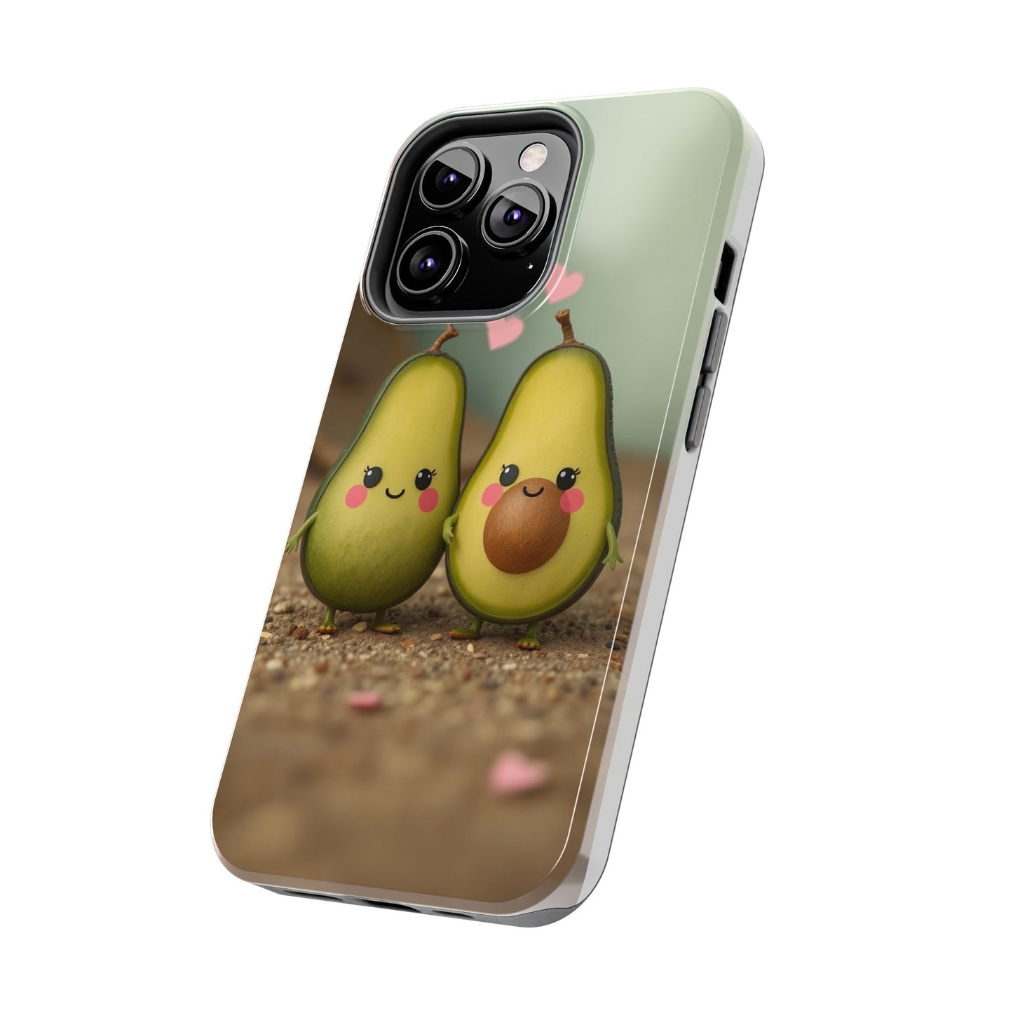 Cute Avocado Phone Case, Funny Tough Case, Quirky Phone Accessory, Gifts for Foodies, Valentine's Day Present