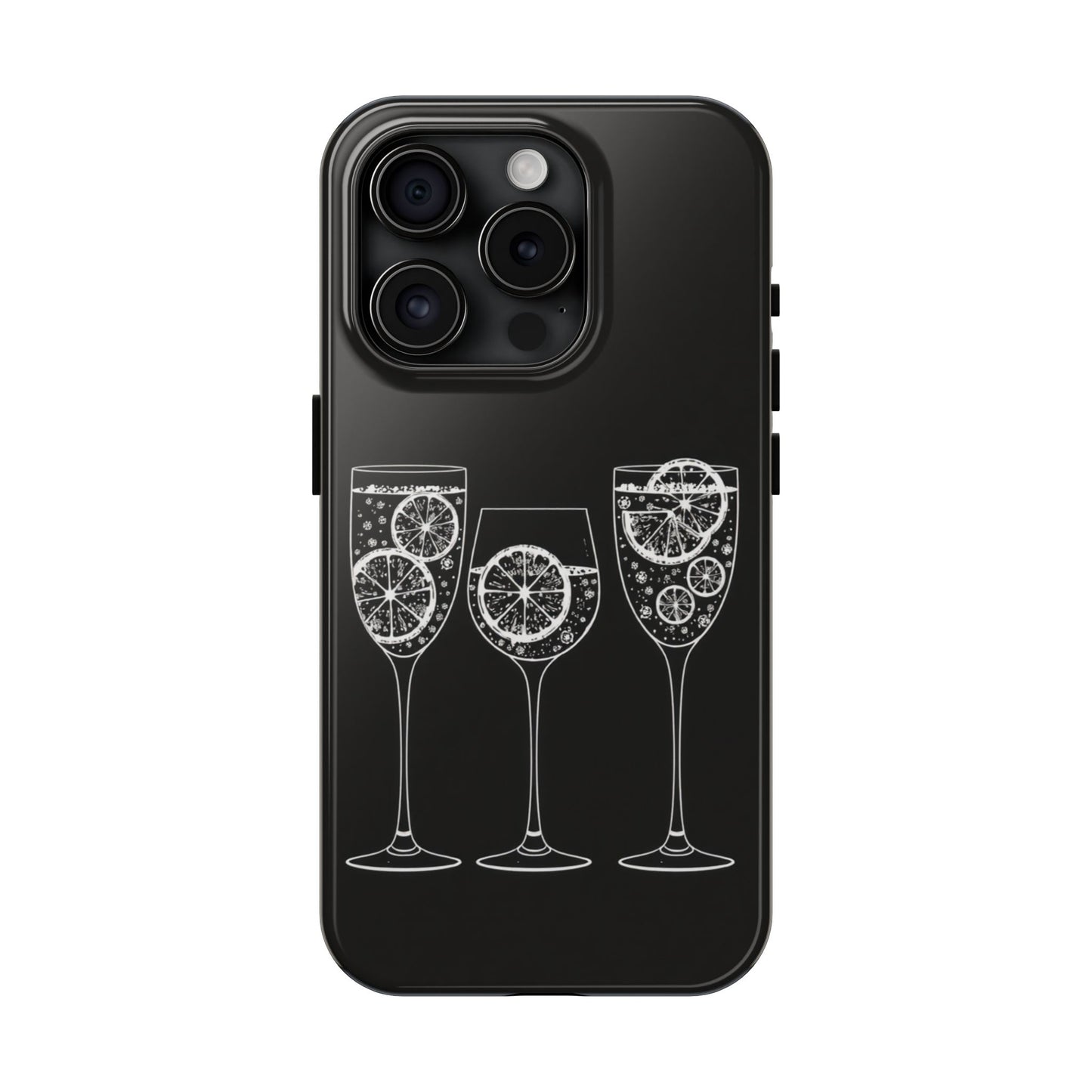 Stylish Tough Phone Cases with Citrus Glass Design, Protective Cases for Parties, Summer Events, and Everyday Use