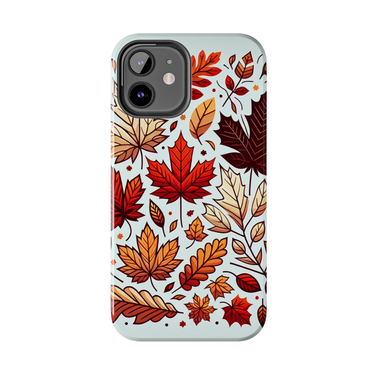 Autumn Leaves Tough Phone Case - Leaves Pattern - for iPhone