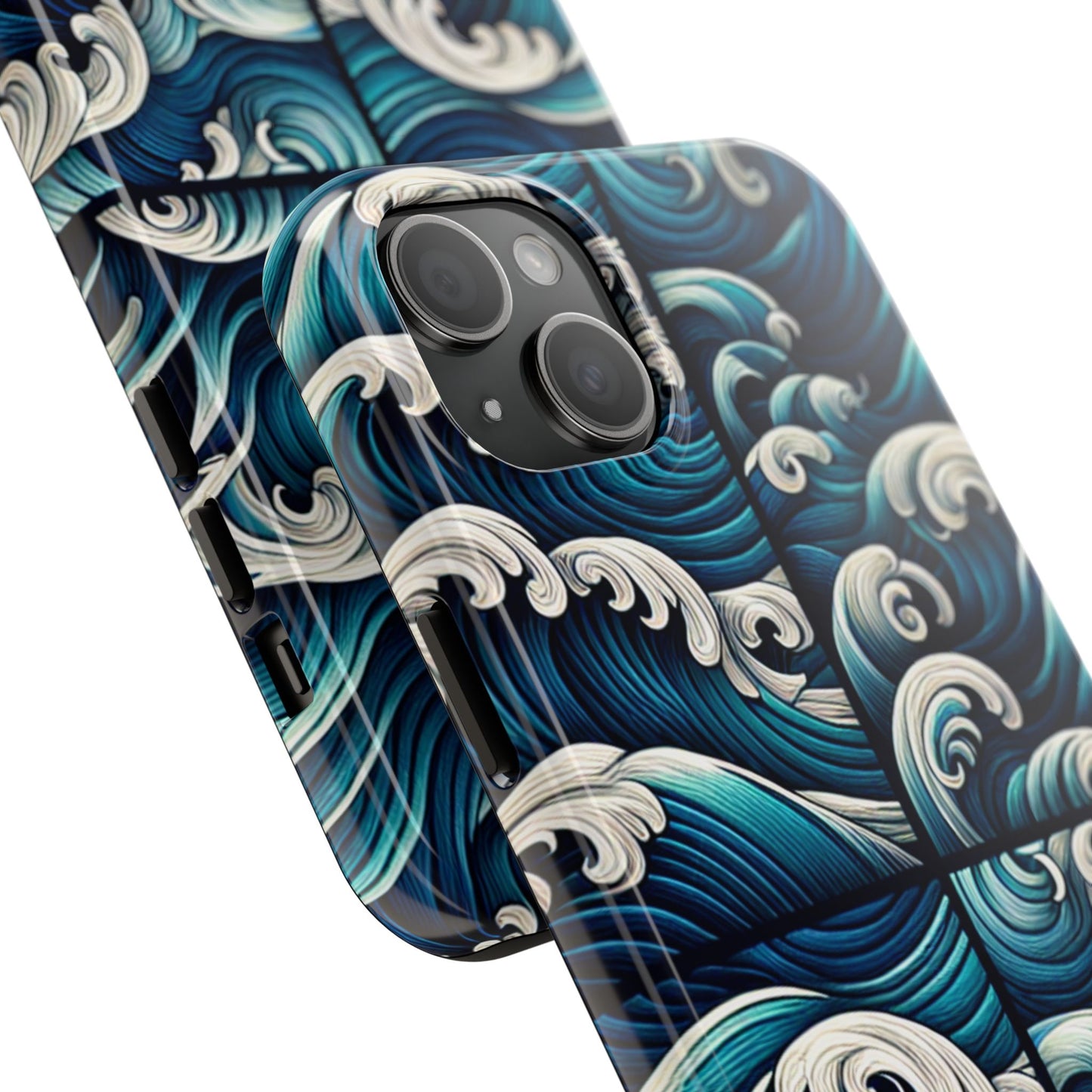 Ocean Waves Tough Phone Case - Durable Protection with Artistic Design - for iPhone