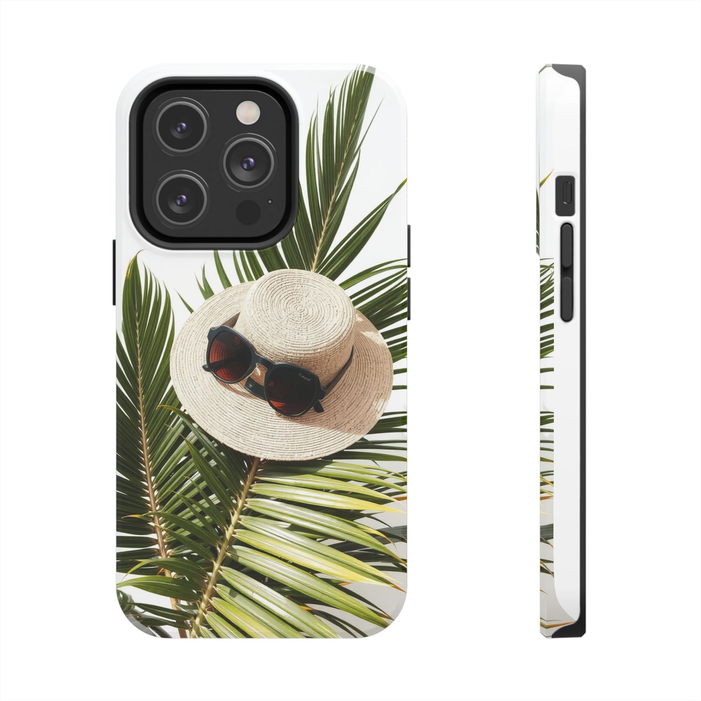 Tropical Phone Case - Summer Vibes with Hat & Sunglasses Design
