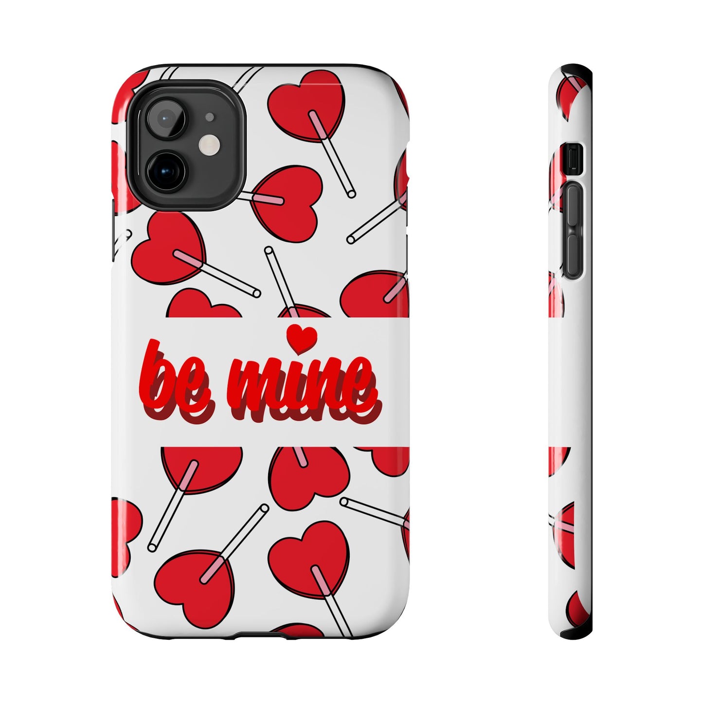 Be Mine Heart Pattern Tough Phone Case - Love Gift - for iPhone