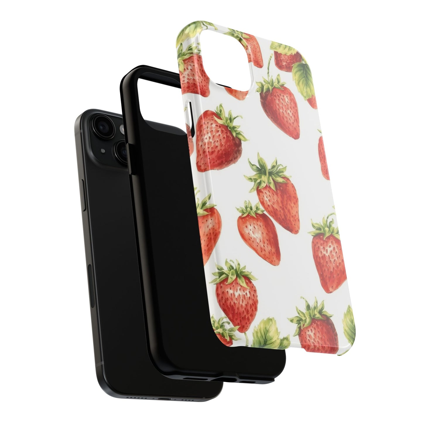 Strawberry Tough Phone Case - Durable Protection with a Fresh Design - for iPhone