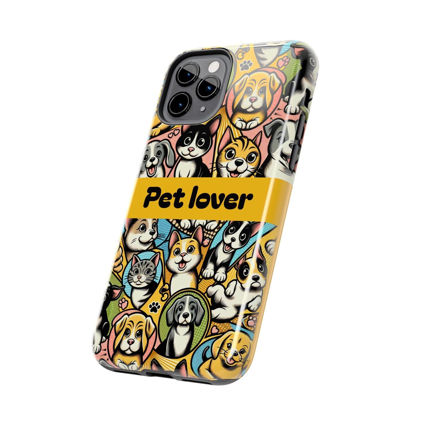 Pet Lover Tough Phone Case - Colorful Animal Design - for iPhone