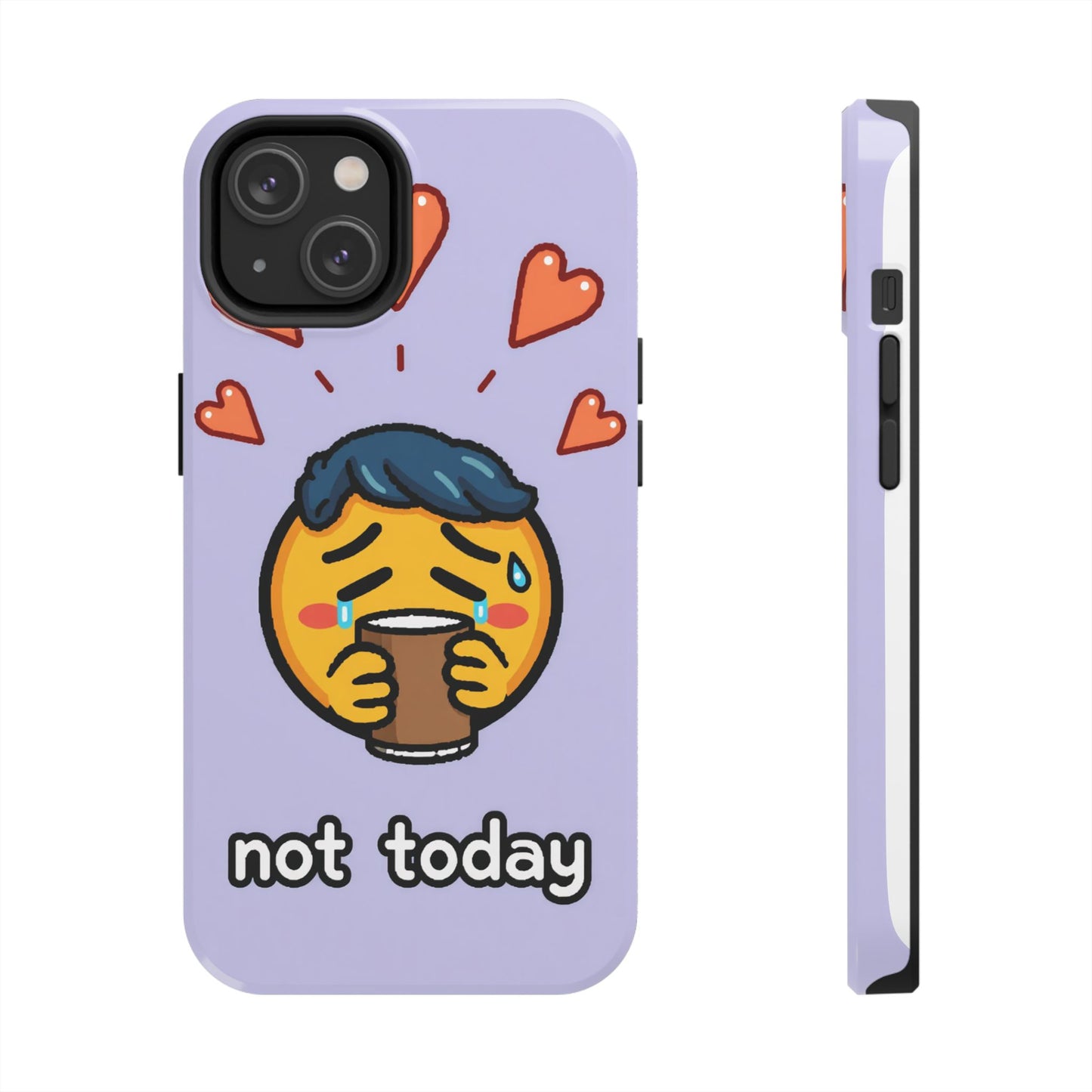 Cute Tough Phone Case - 'Not Today' Emoji Design