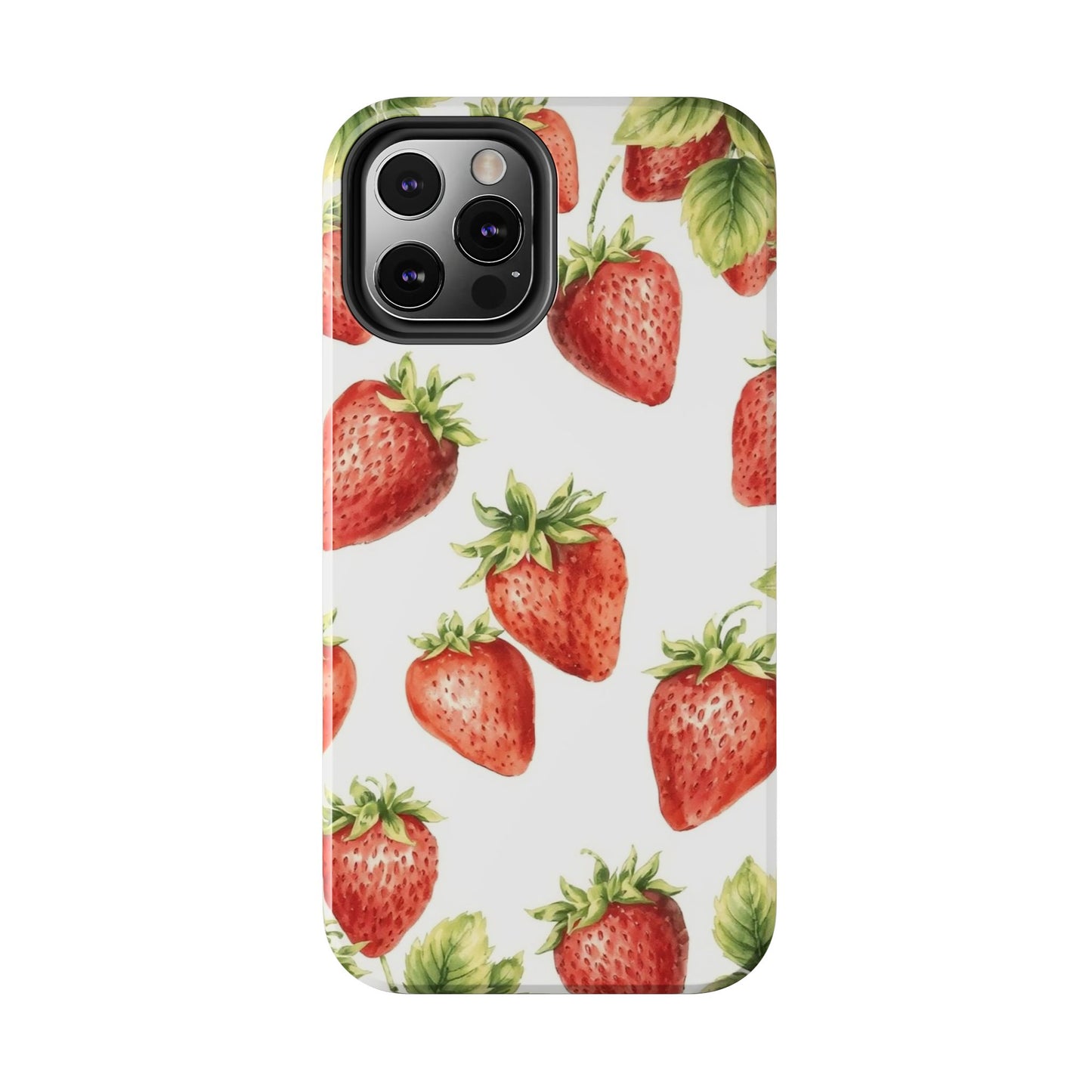 Strawberry Tough Phone Case - Durable Protection with a Fresh Design - for iPhone