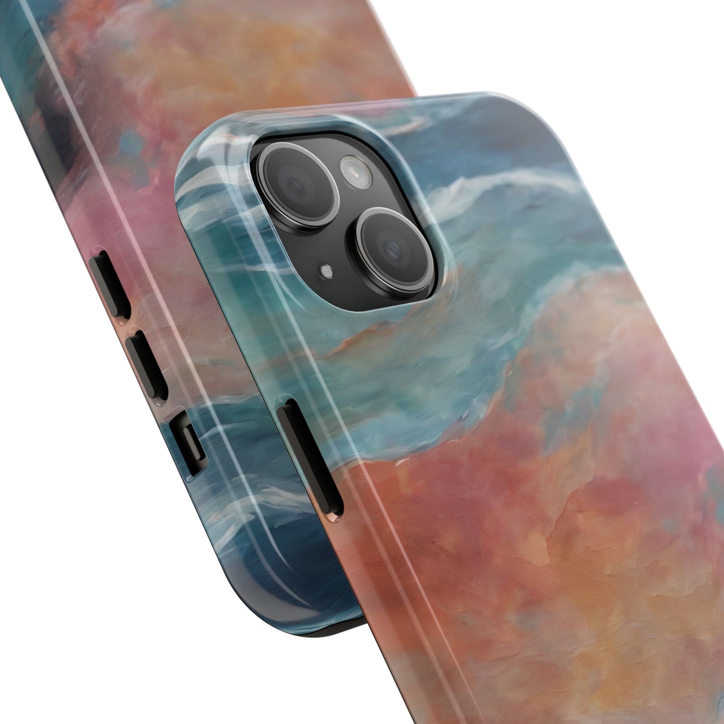 Artistic Painted Sea Tough Phone Case - Abstract Waves Design - for iPhone