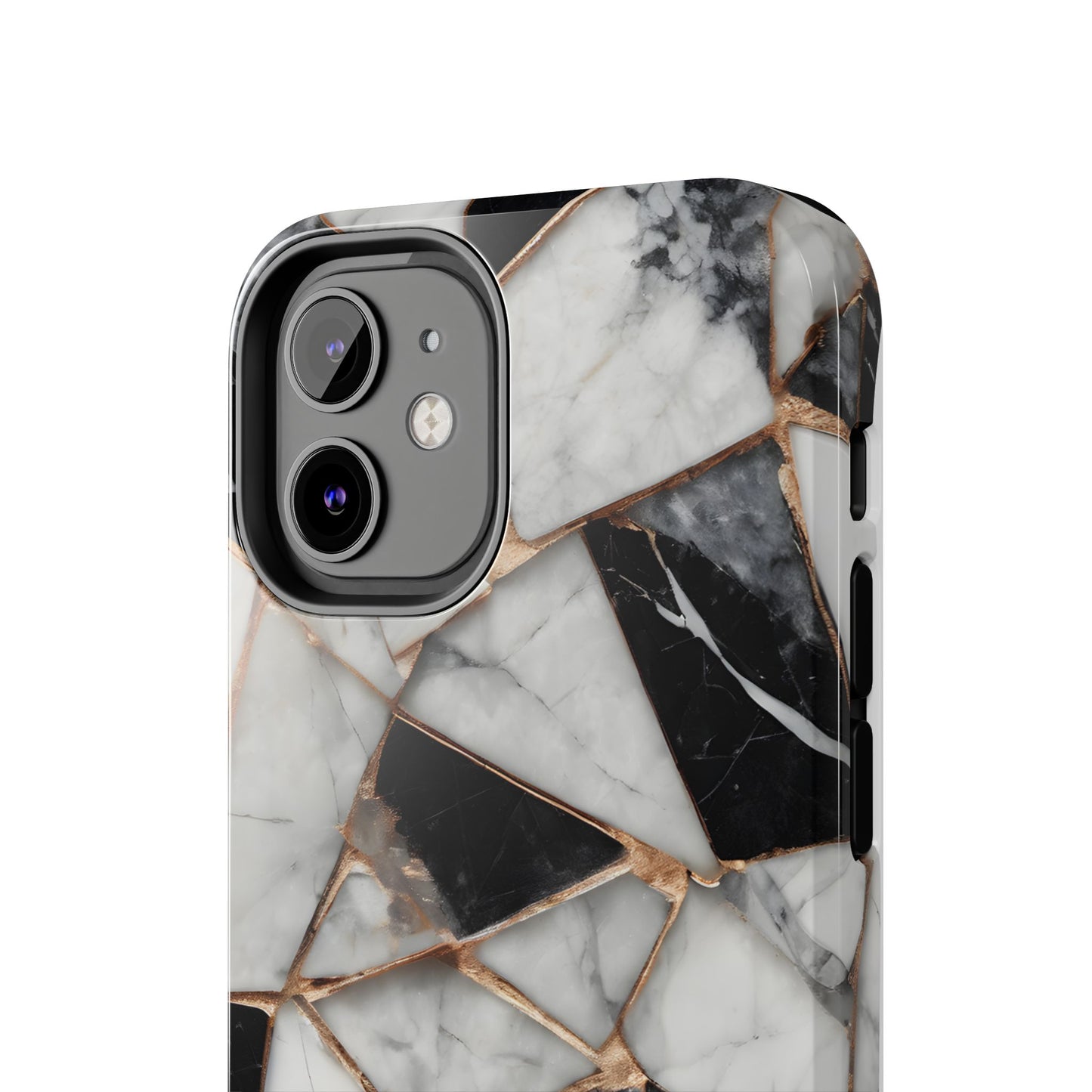 Elegant Marble Tough Phone Case - Stylish Protection for iPhone