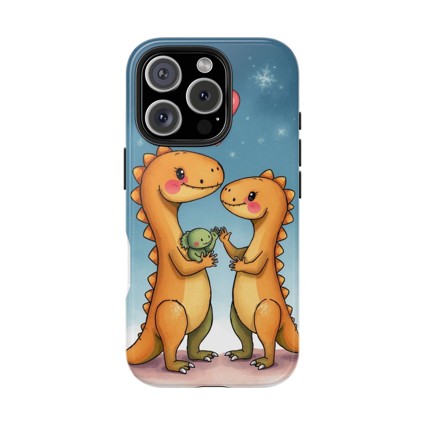 Dino Love Tough Phone Case - Cute & Durable Design for Kids & Parents