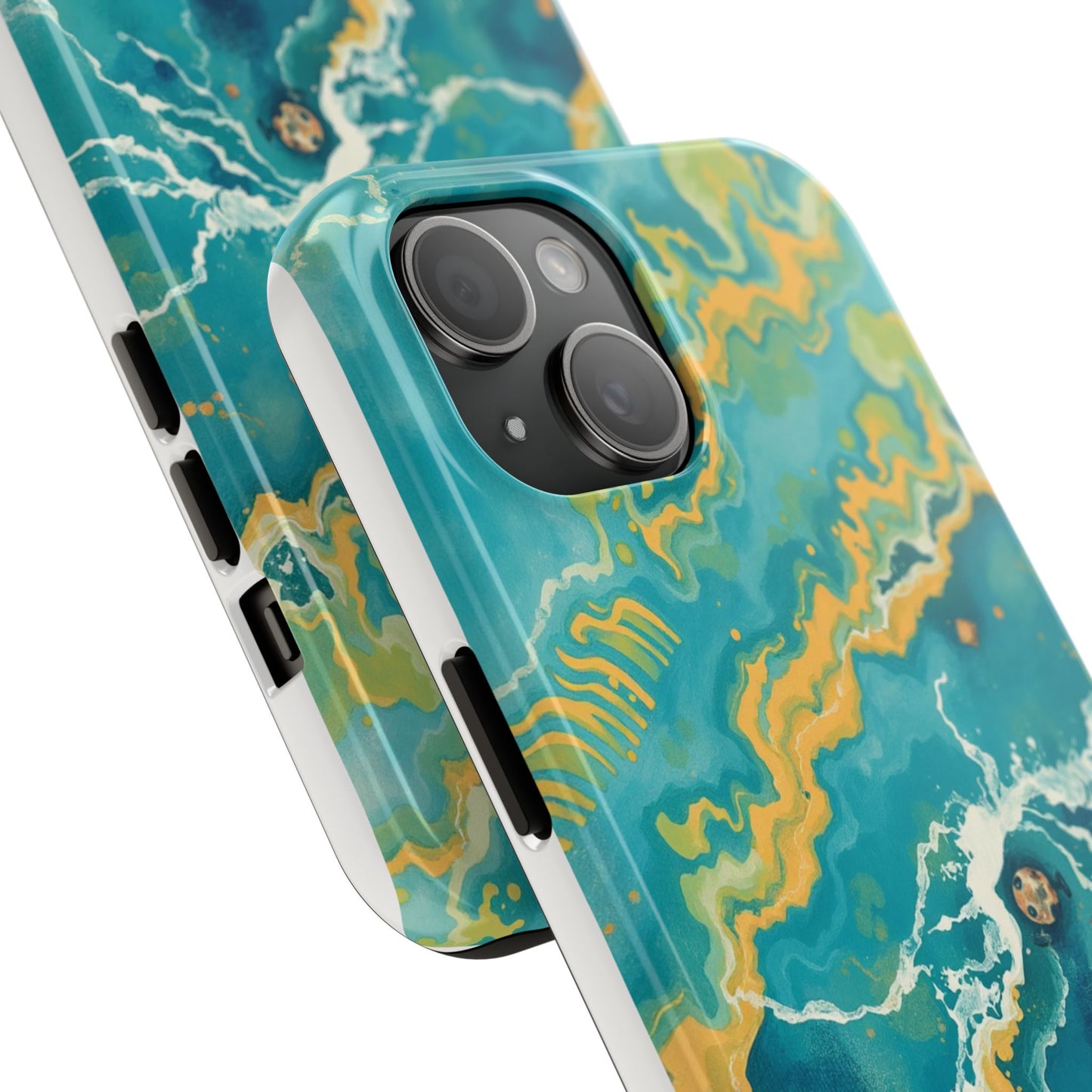 Ocean Wave Tough Phone Case – Durable Protection with Abstract Art Design