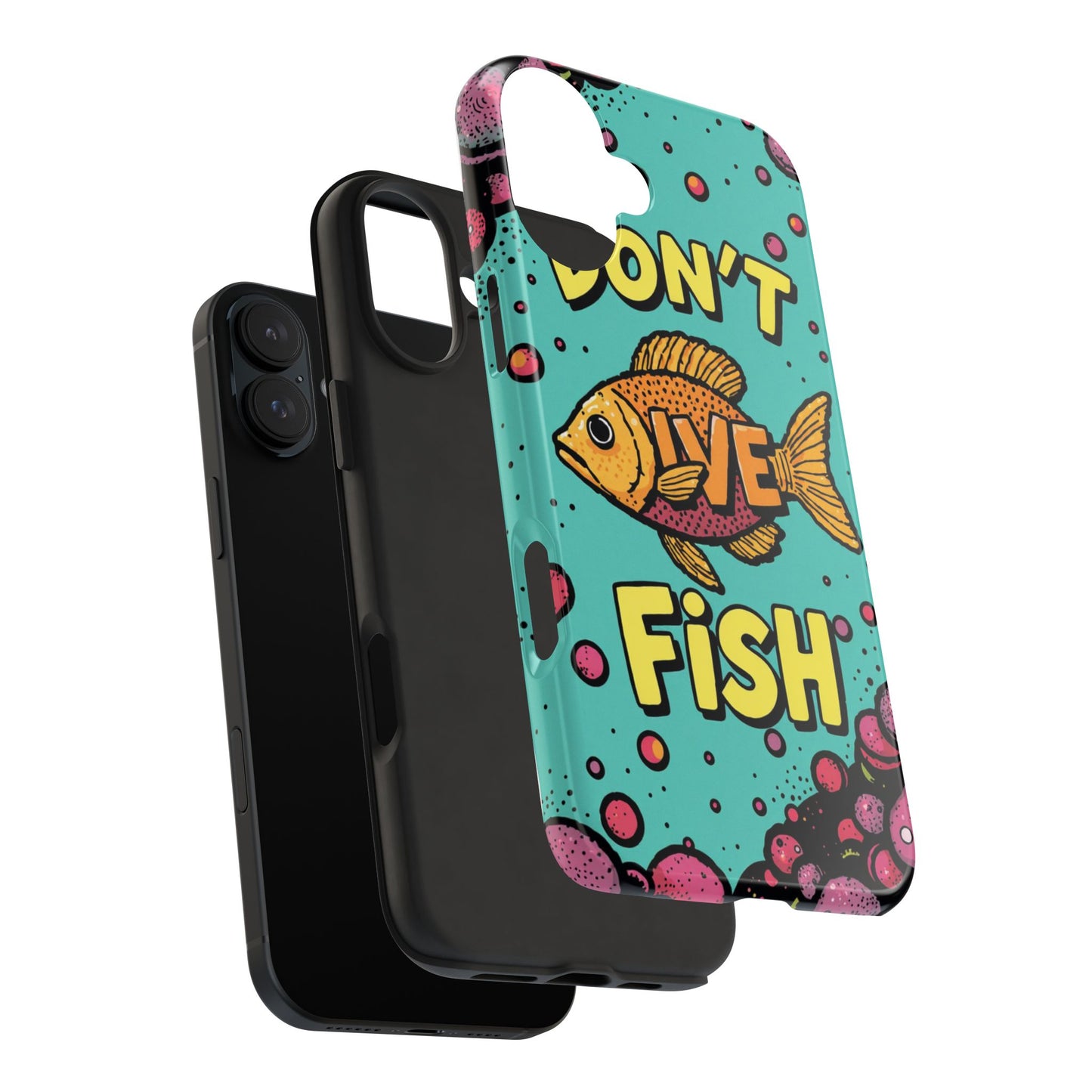 Catchy Fish-Themed Tough Phone Cases, Unique Gift for Fish Lovers, Durable Protection for Phones, Fun Aquatic Design, Ideal for Holidays