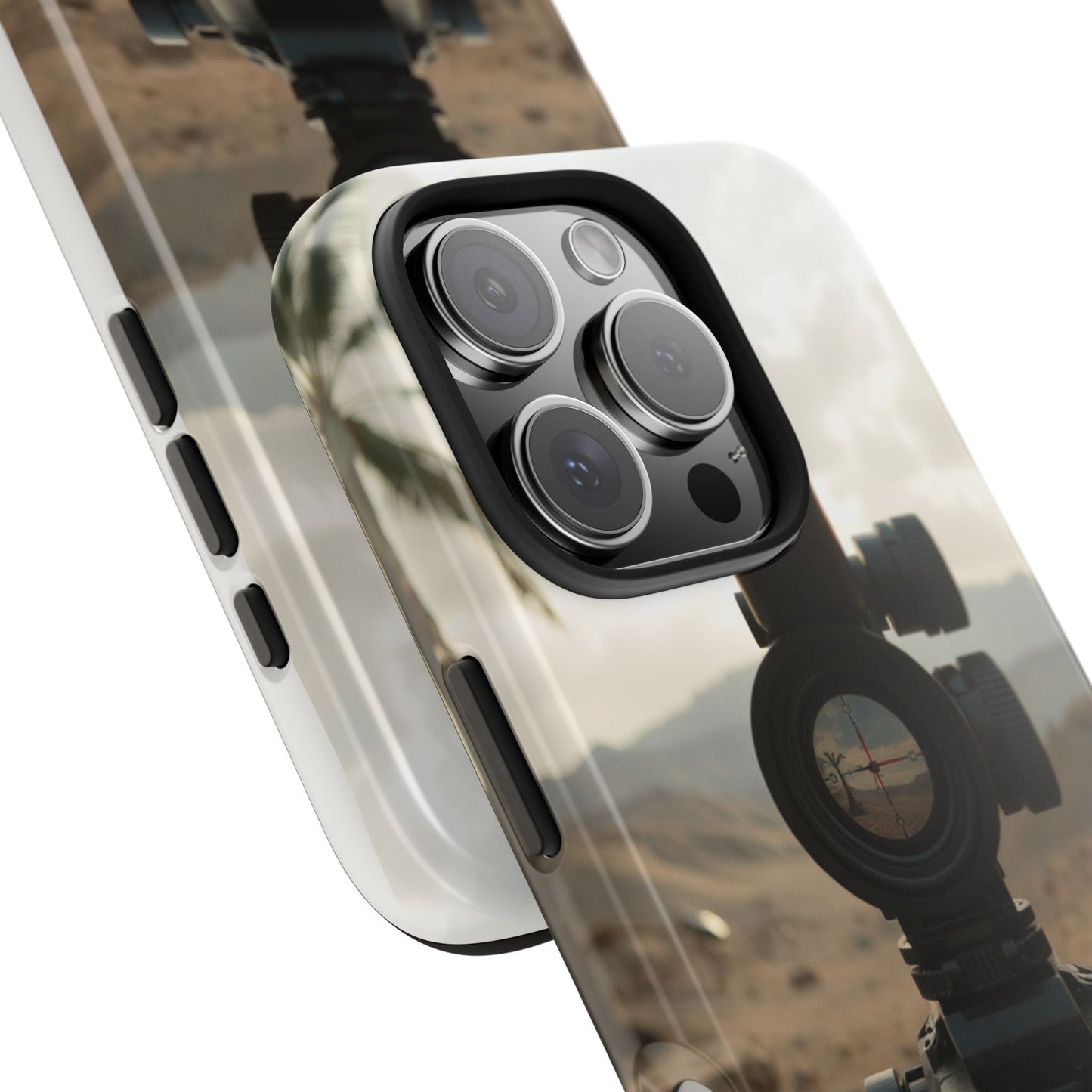 Tough Phone Case with Sniper Scope Design - Durable & Stylish Protection for Outdoors Enthusiasts