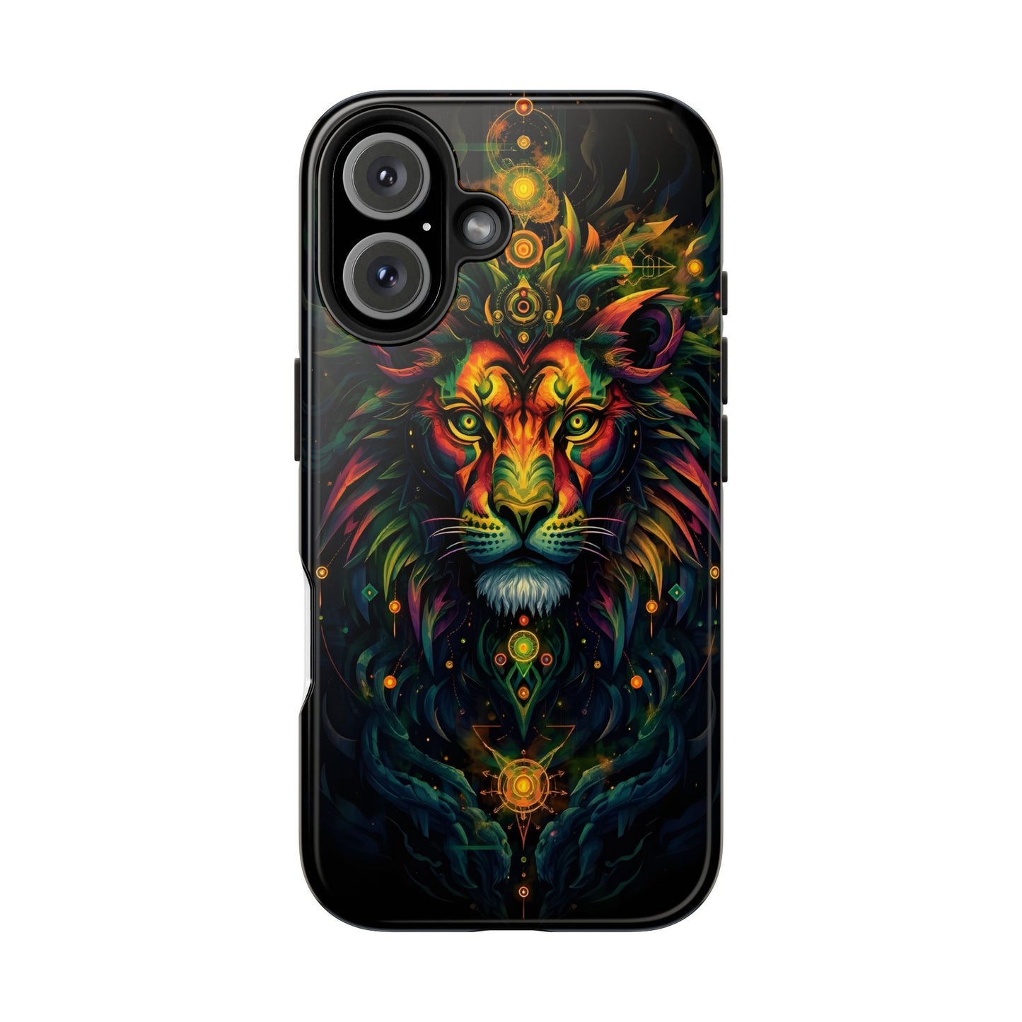 Vibrant Mystical Lion Art Tough Phone Case - Bold Protector for Animal Lovers - for iPhone