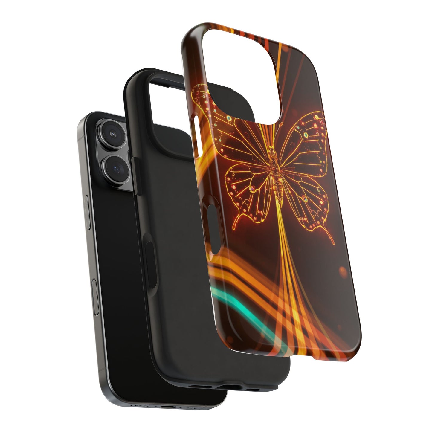 Elegant Butterfly Tough Phone Case - Stylish Protection for Nature Lovers