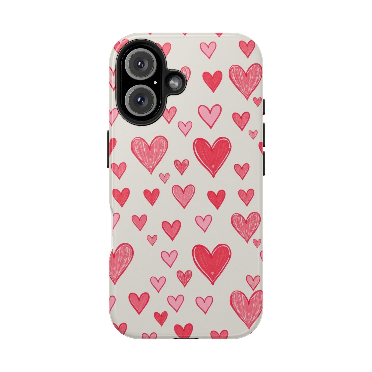Heart Pattern Tough Phone Case - Cute and Stylish Protection