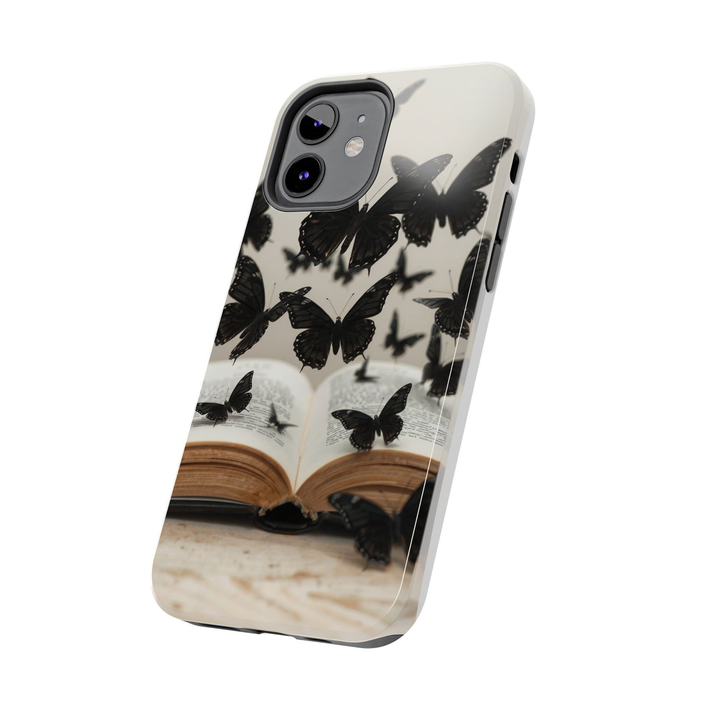 Butterfly Magic Tough Phone Case - Literary Design for Book Lovers