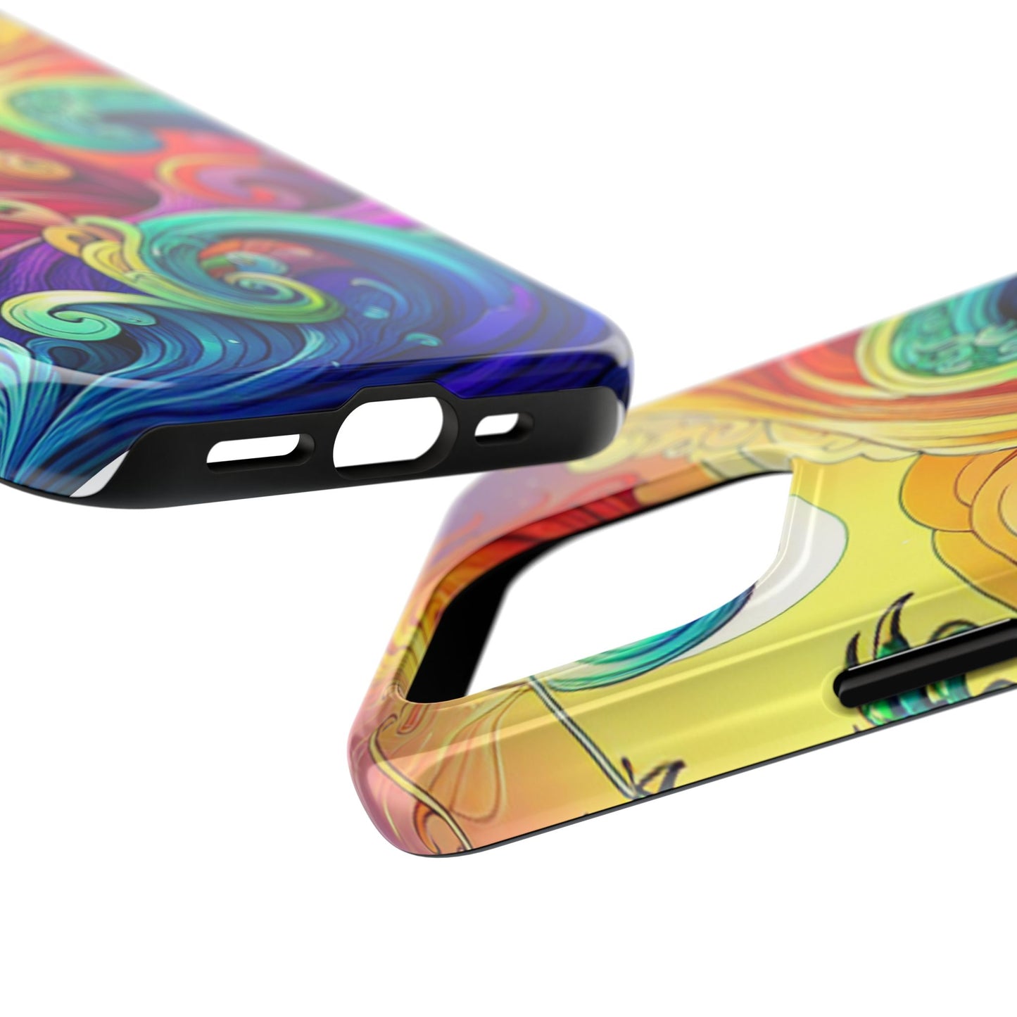 Fantasy Ocean Waves Tough Phone Case - Colorful Protective Cover - for iPhone