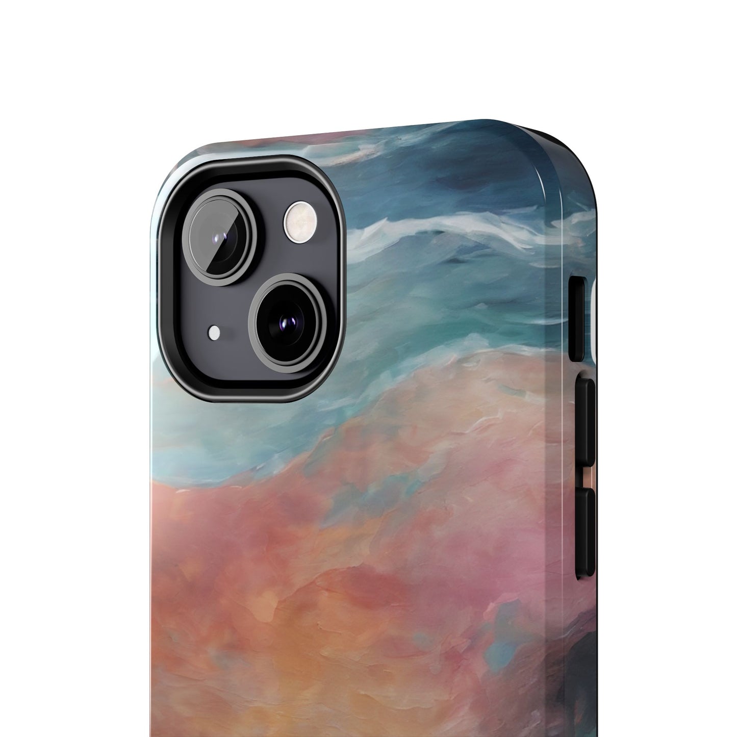 Artistic Painted Sea Tough Phone Case - Abstract Waves Design - for iPhone