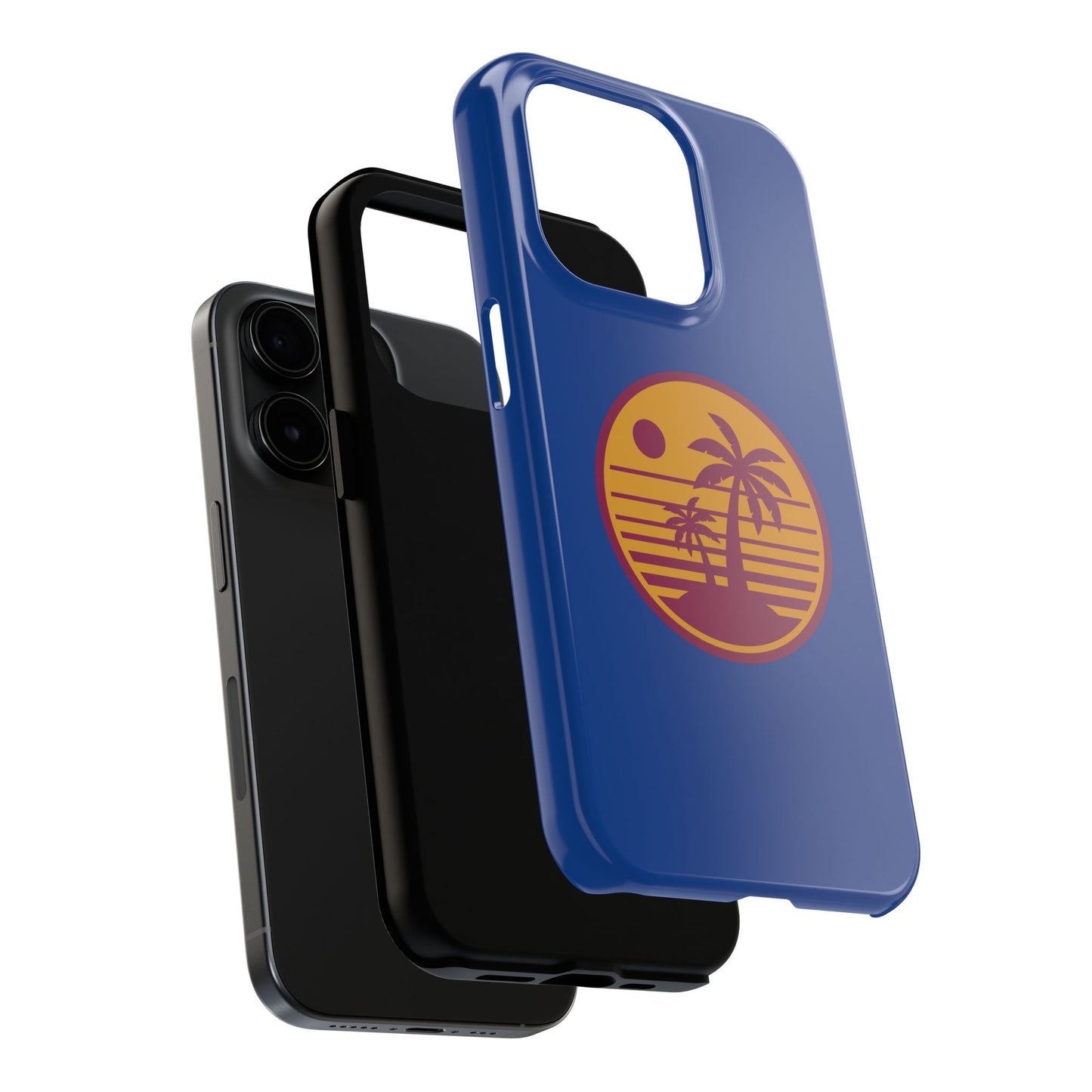Retro Sunset Tough Phone Case - Vibrant Beach Vibes for Summer Adventures - for iPhone