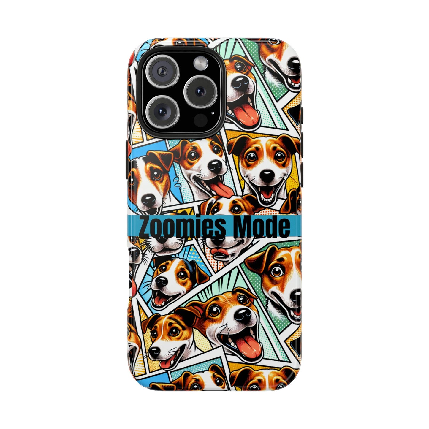 Zoomies Mode Jack Russell Tough Phone Case - Fun Dog Design Case for iPhone