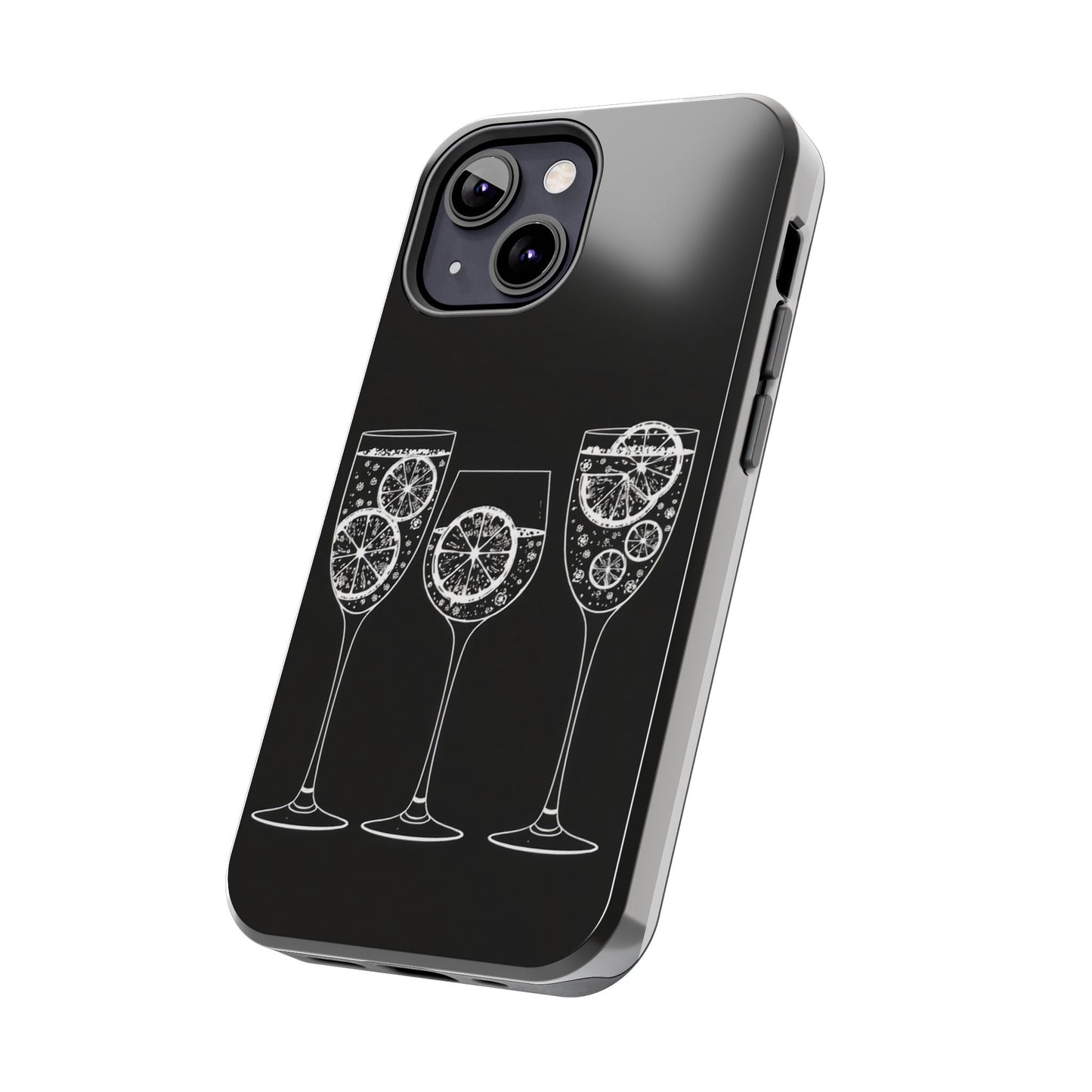 Stylish Tough Phone Cases with Citrus Glass Design, Protective Cases for Parties, Summer Events, and Everyday Use