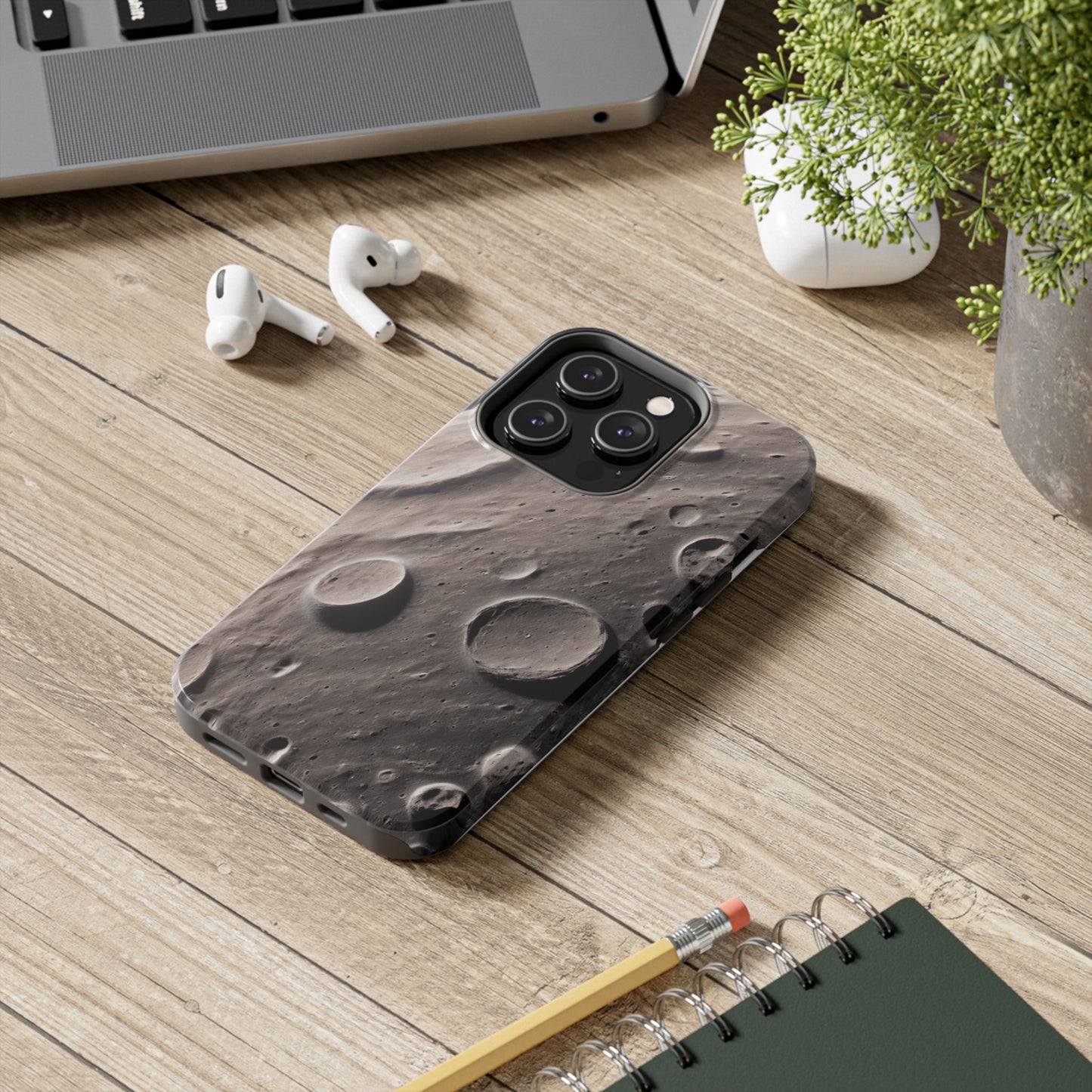 Celestial Moon Surface Tough Phone Case | Durable Space-Themed Design - for iPhone