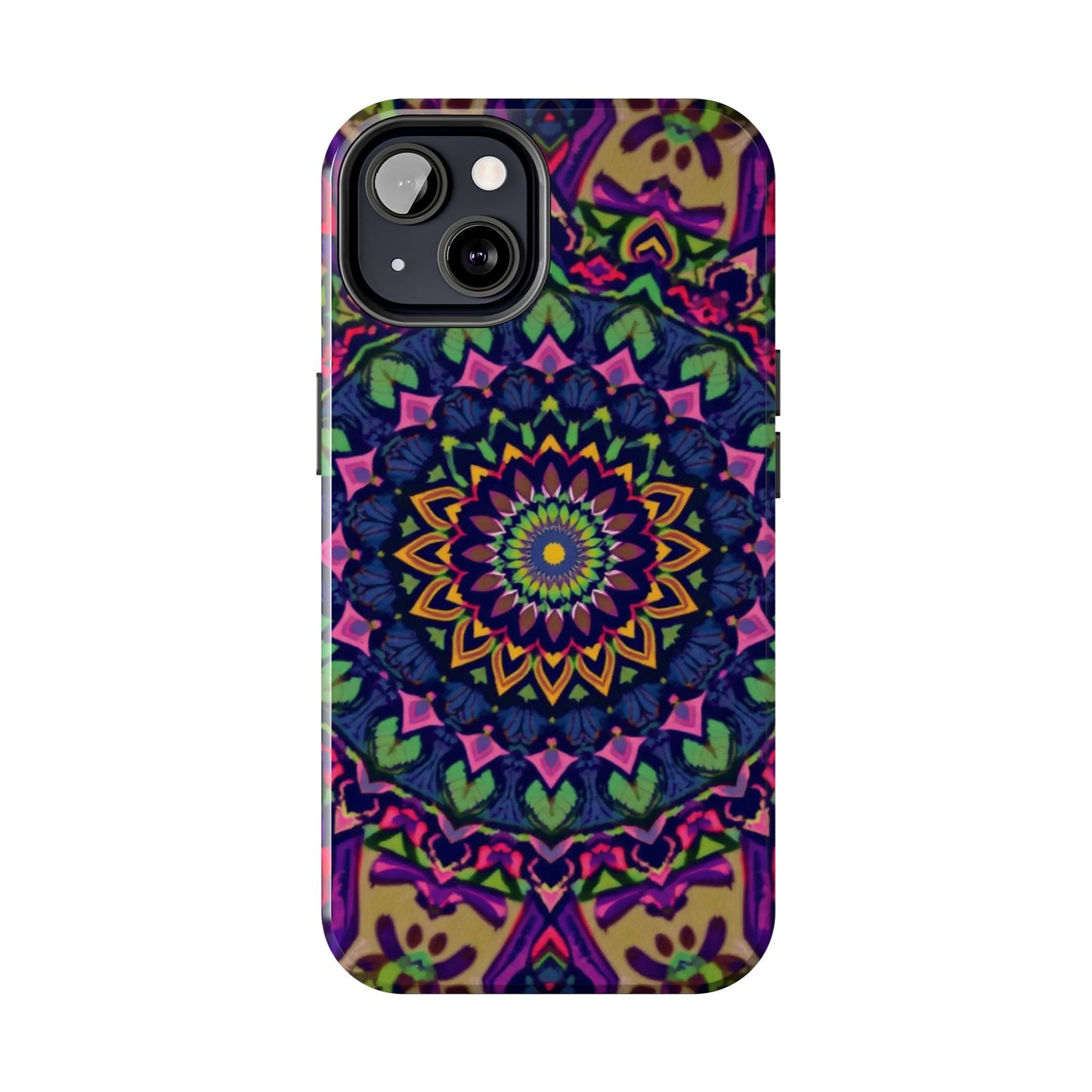 Vibrant Mandala Tough Phone Case - Colorful, Purple Fusion, Durable Protection for Your Device - for iPhone