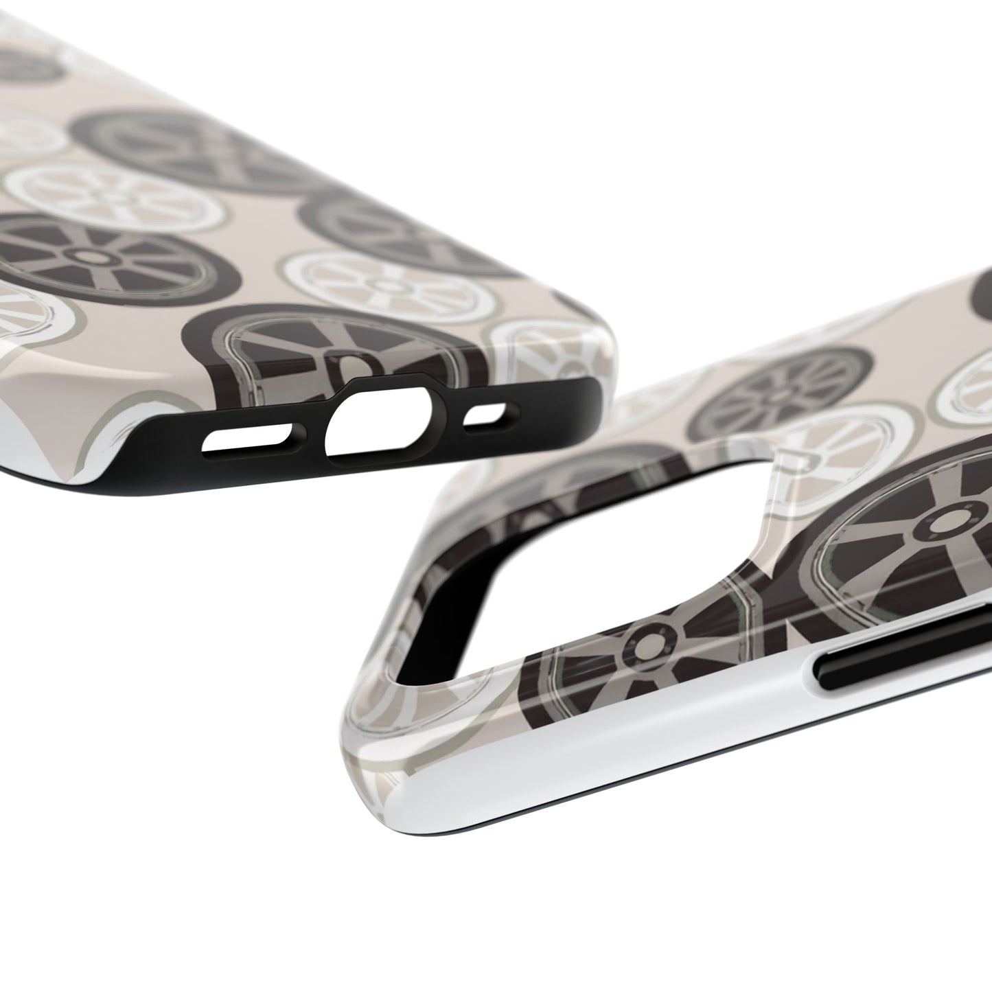 Racing Wheel Design Tough Phone Case – Durable Protection for Automotive Enthusiasts