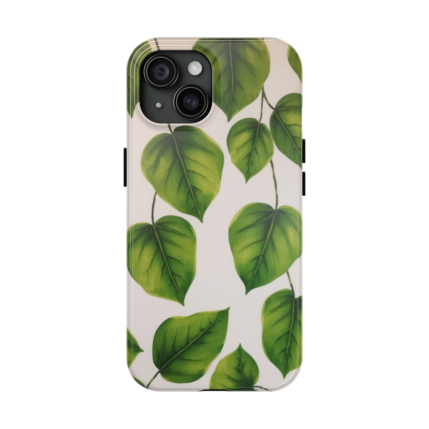 Tough Phone Cases with Green Leaf Design | Eco-Friendly Protection for Nature Lovers