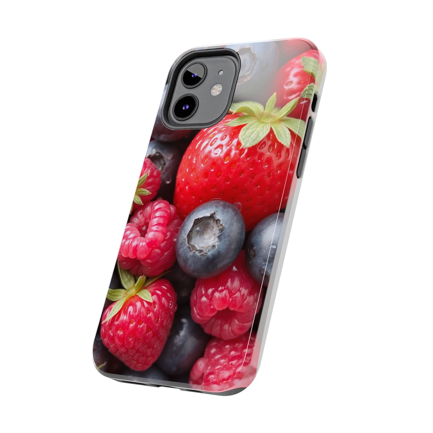 Fruit-Themed Tough Phone Case - Berry Burst Design