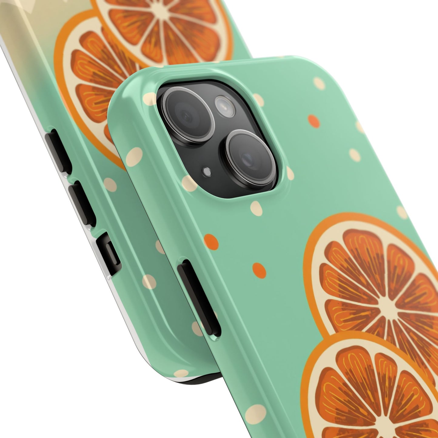 Citrus Vibe Tough Phone Case - Fun Orange Slice Design