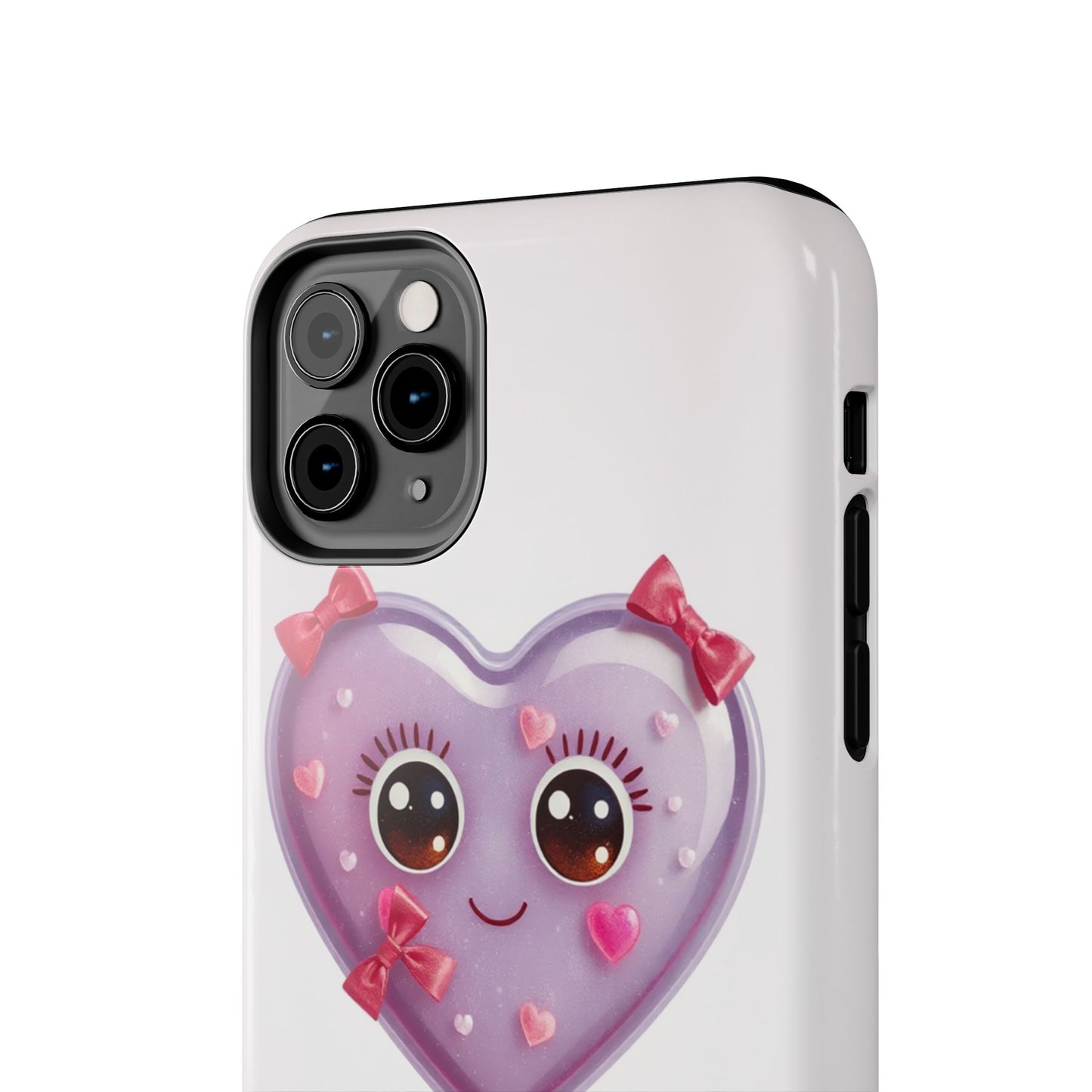 Cute Heart Lollipop Tough Phone Case - Adorable Protection for Candy Lovers